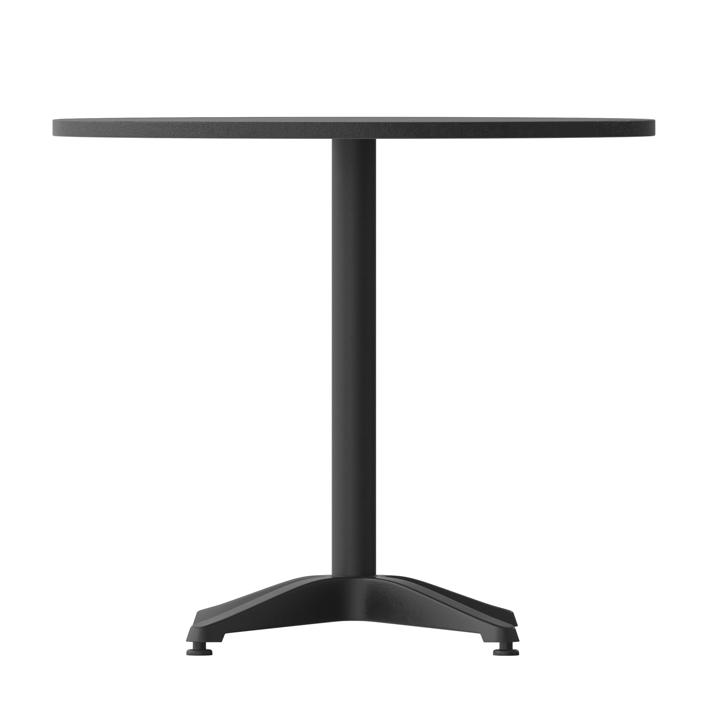 31.5RD Black Metal Table TLH-052-3-BK-GG