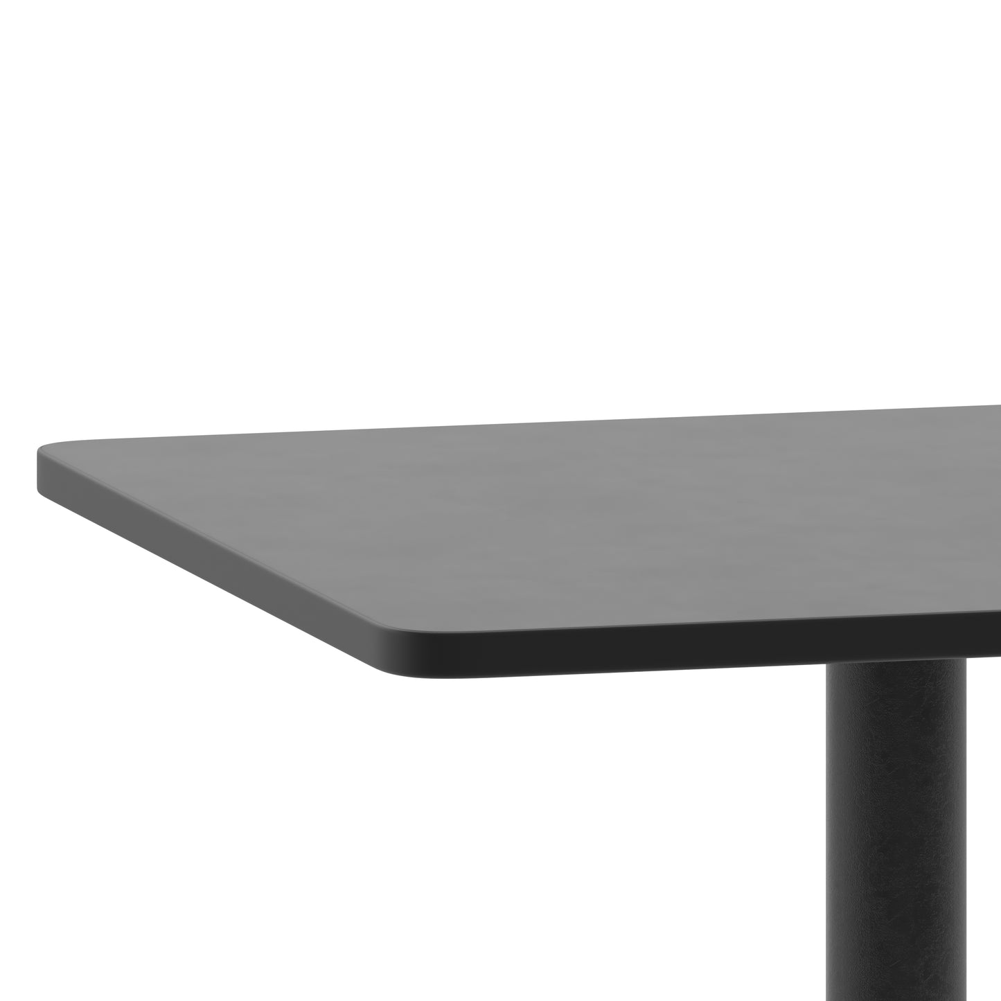 23.5SQ Black Metal Table TLH-053-1-BK-GG