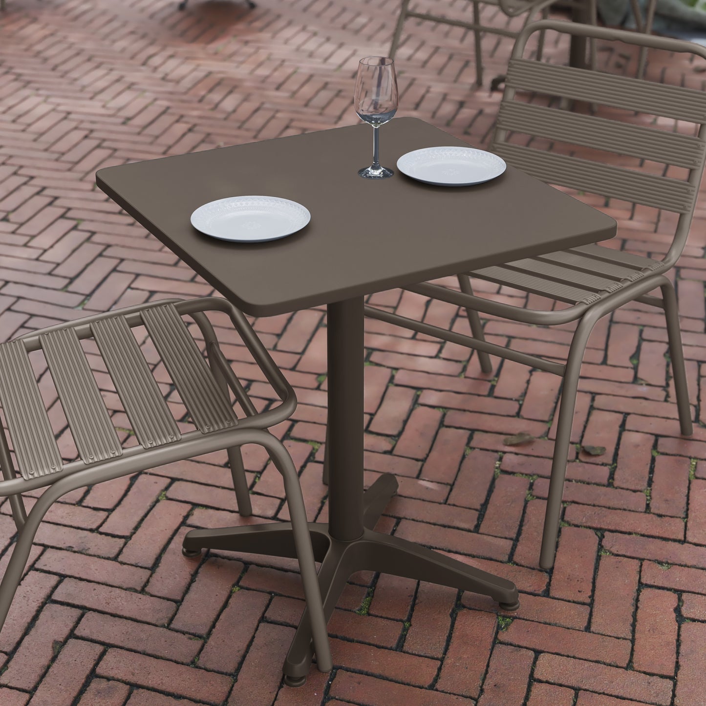 23.5SQ Bronze Metal Table TLH-053-1-BZ-GG