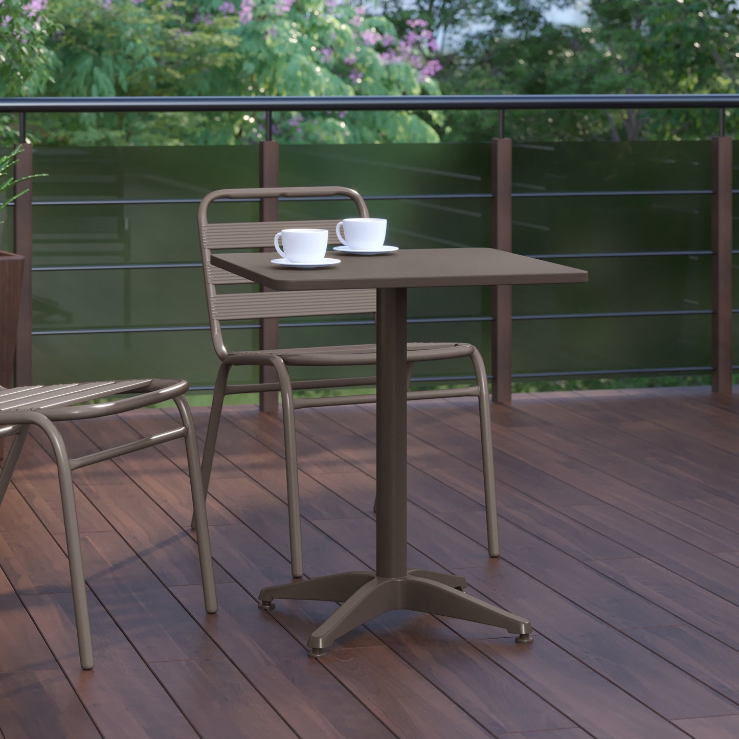 23.5SQ Bronze Metal Table TLH-053-1-BZ-GG