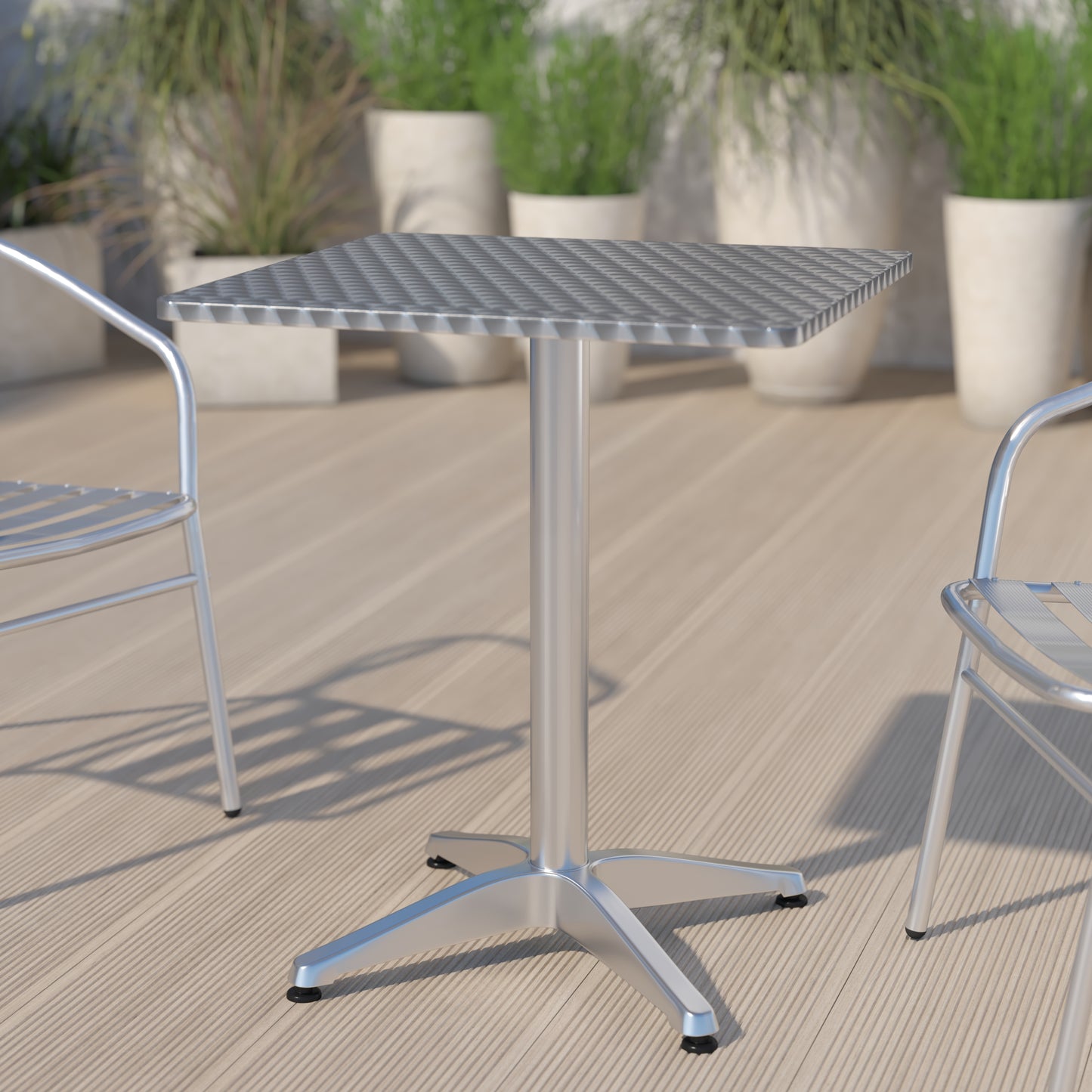 23.5SQ Aluminum Table TLH-053-1-GG