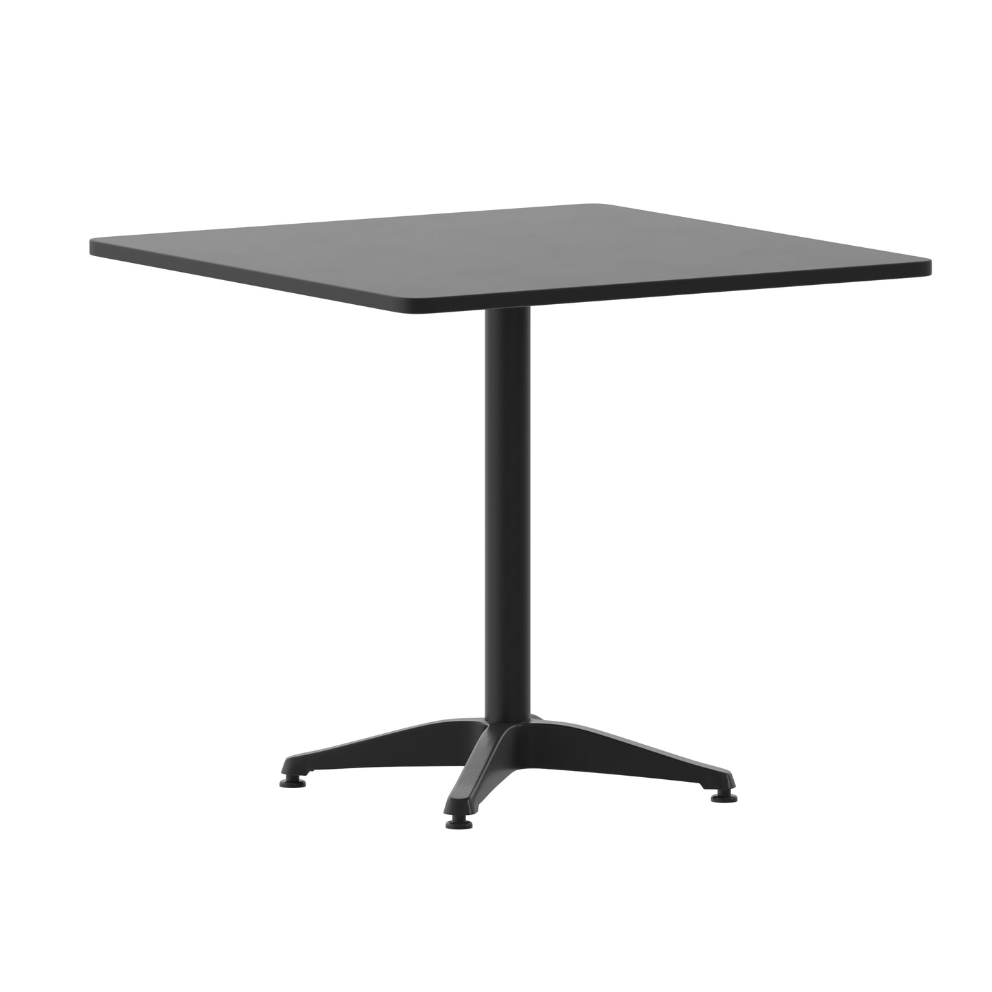 31.5SQ Black Metal Table TLH-053-3-BK-GG