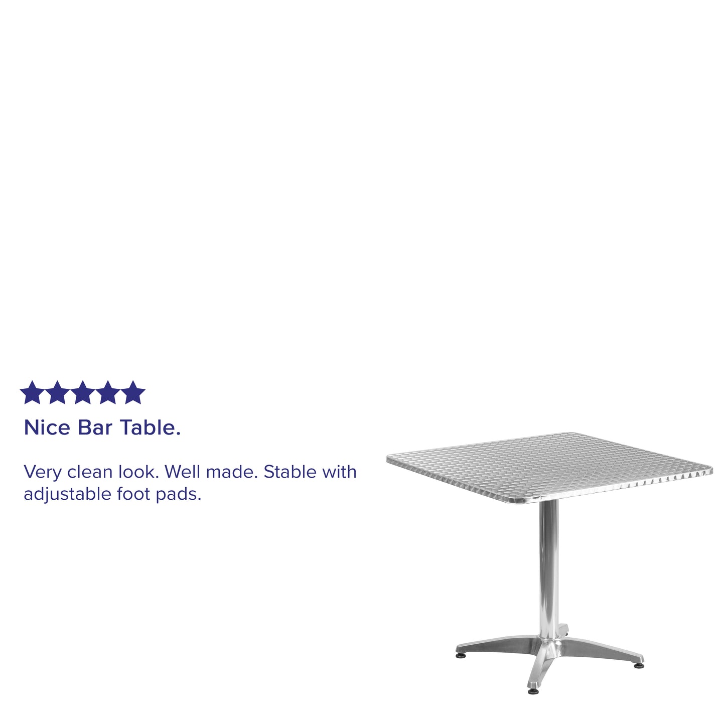 31.5SQ Aluminum Table TLH-053-3-GG