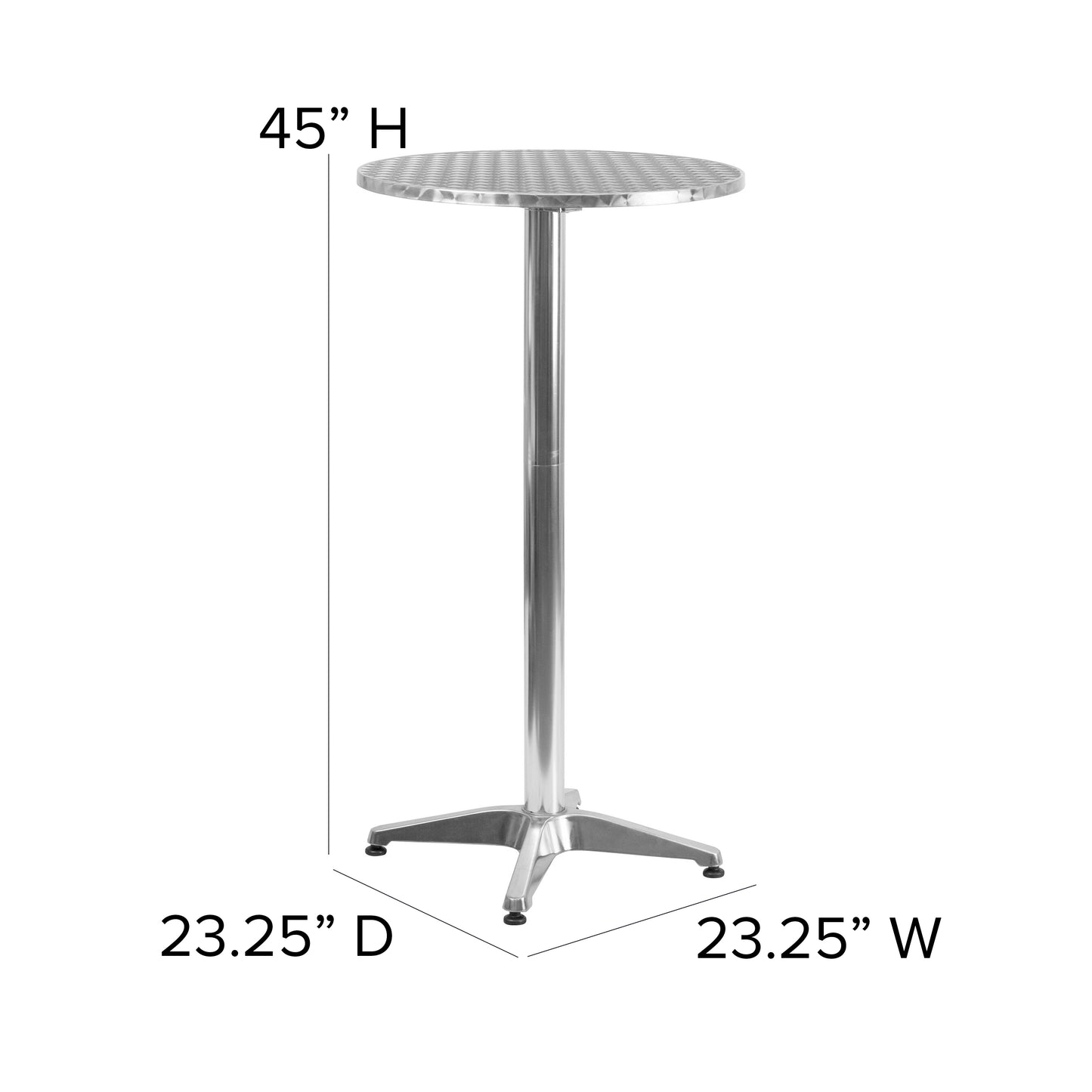 25.5RD Aluminum Fold Bar Table TLH-059A-GG