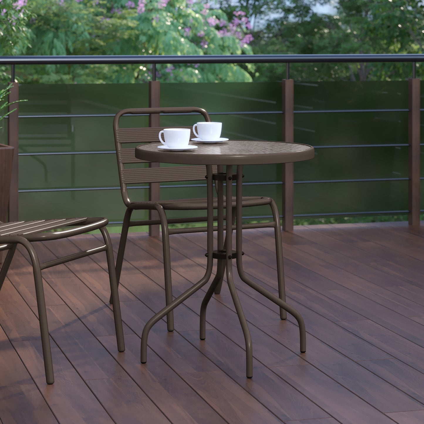 23.75RD Bronze Patio Table TLH-070-1-BZ-GG