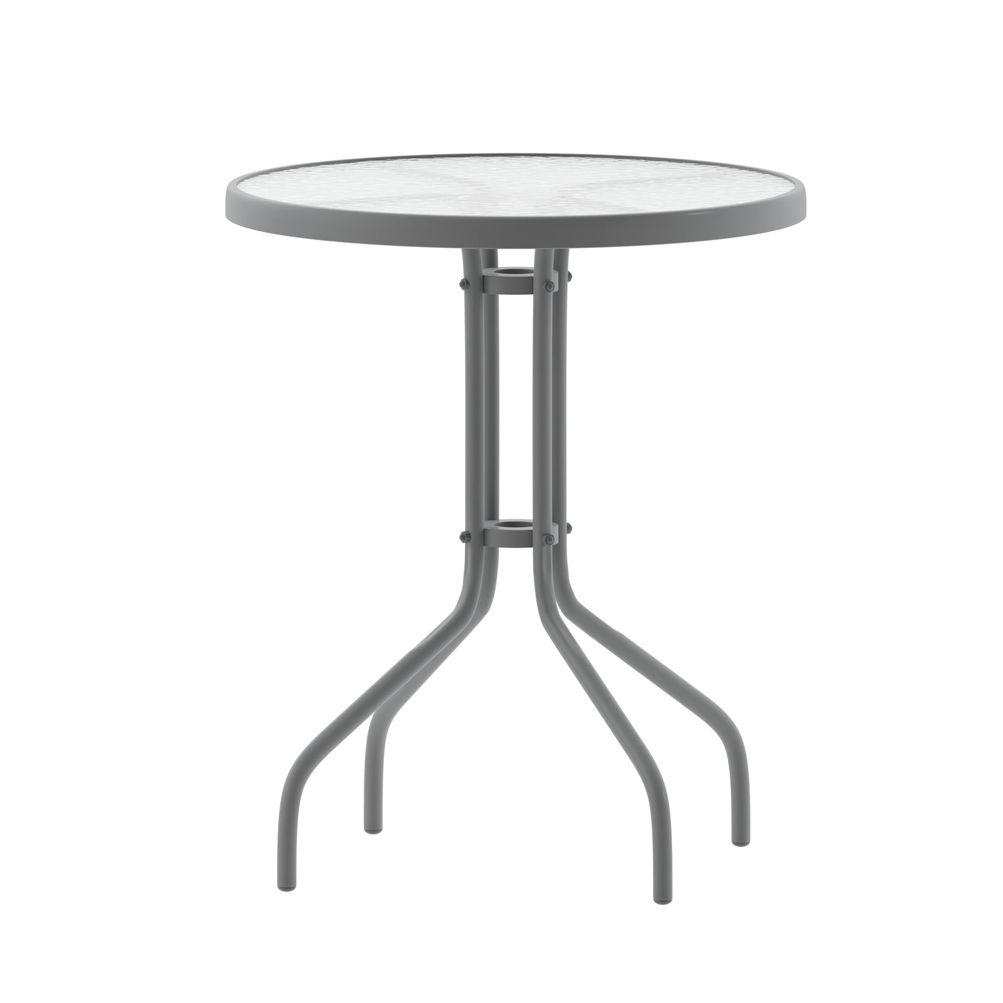 23.75RD Silver Patio Table TLH-070-1-SV-GG