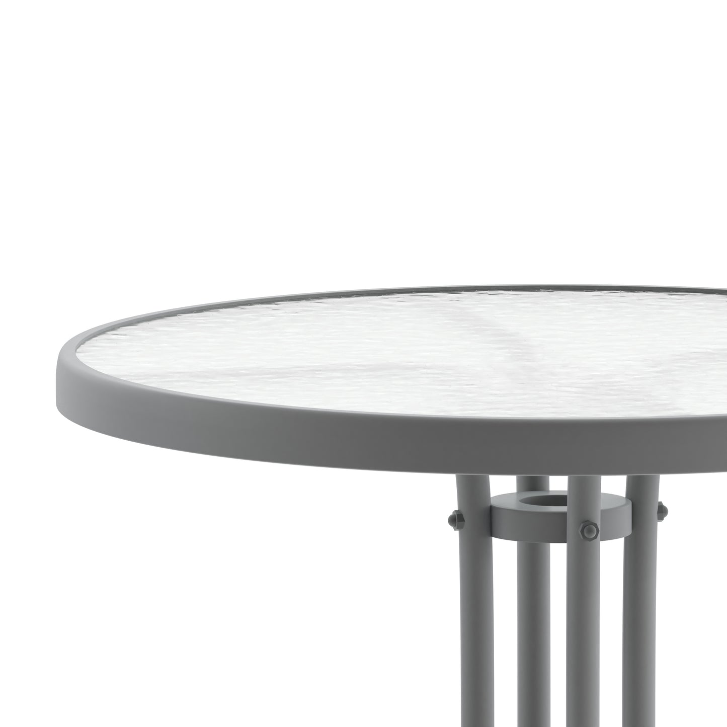 23.75RD Silver Patio Table TLH-070-1-SV-GG