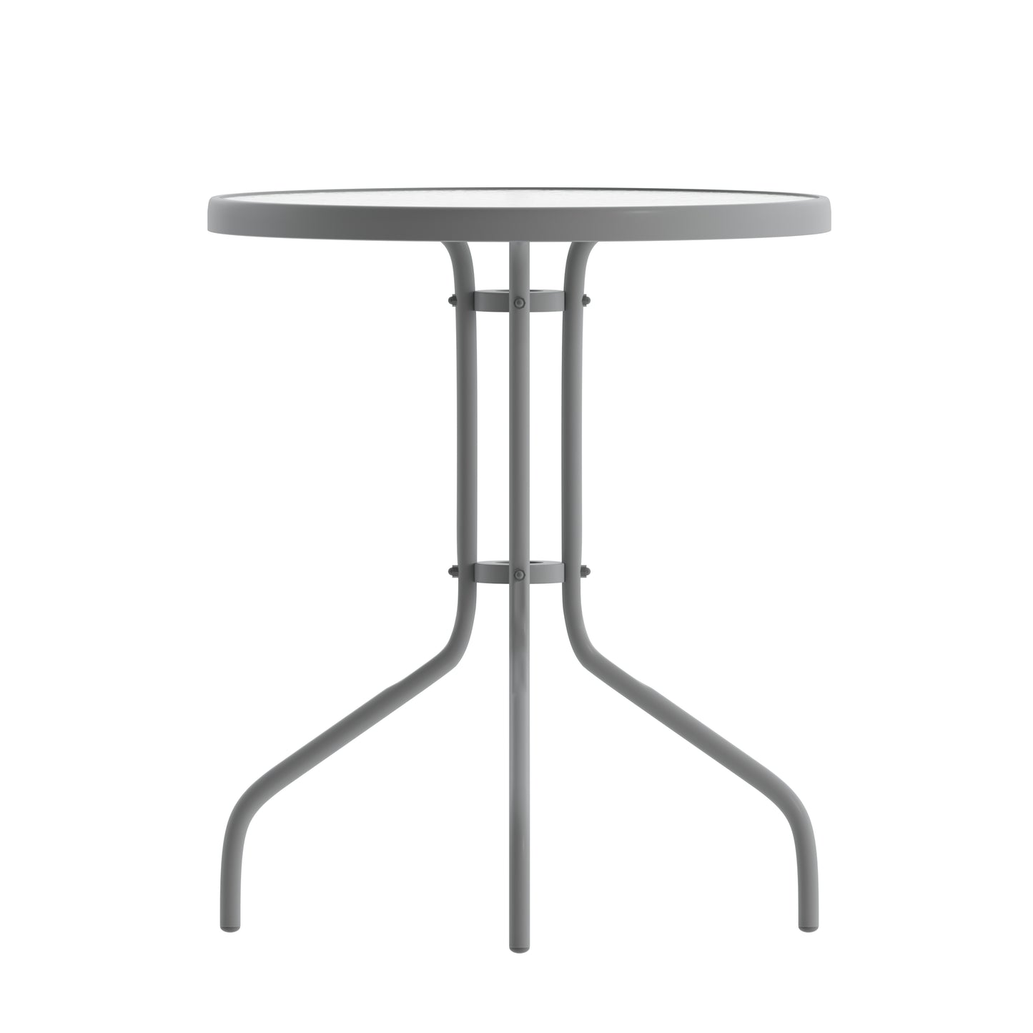 23.75RD Silver Patio Table TLH-070-1-SV-GG