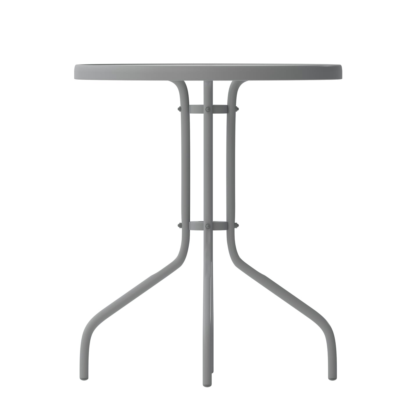 23.75RD Silver Patio Table TLH-070-1-SV-GG