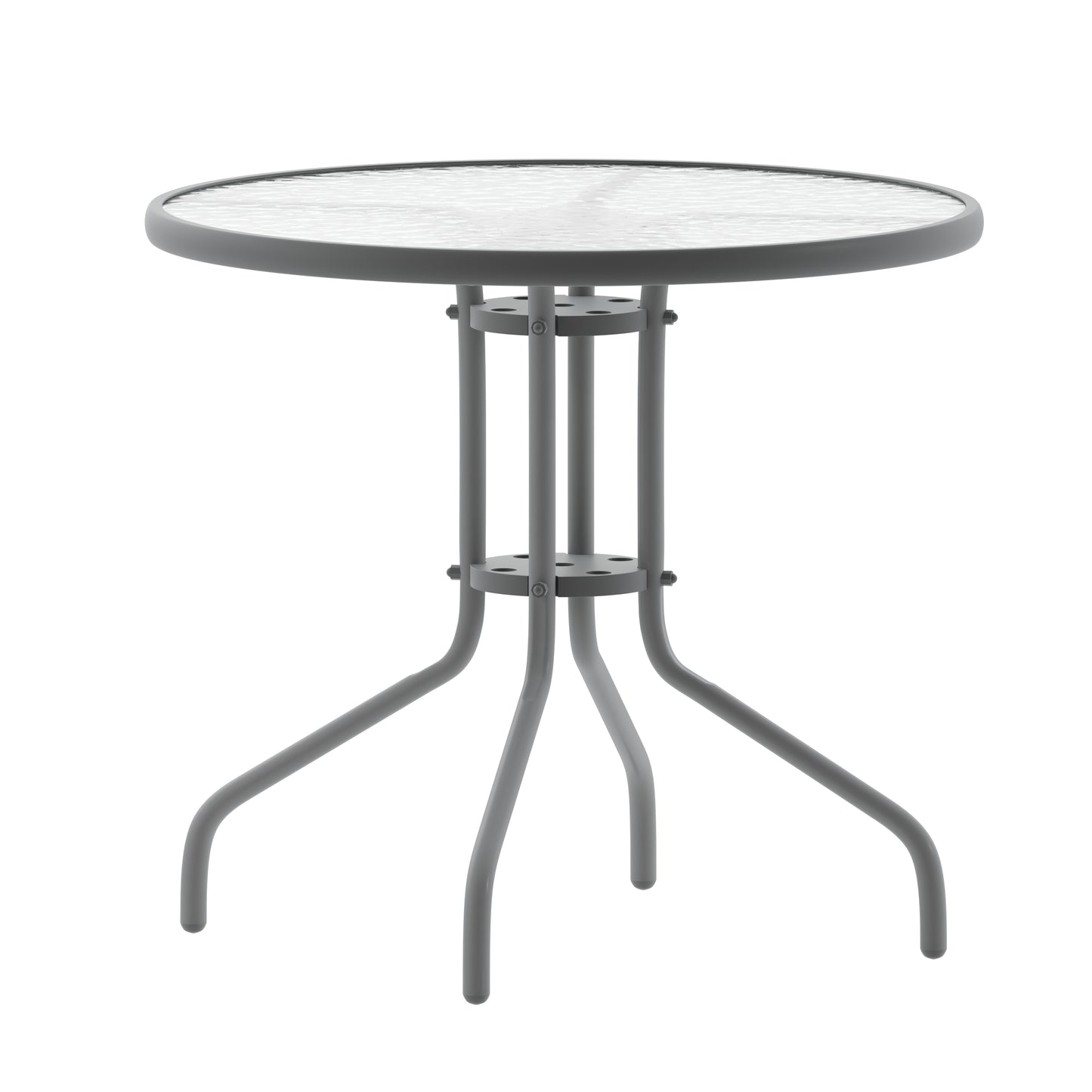 31.5RD Silver Patio Table TLH-070-2-SV-GG