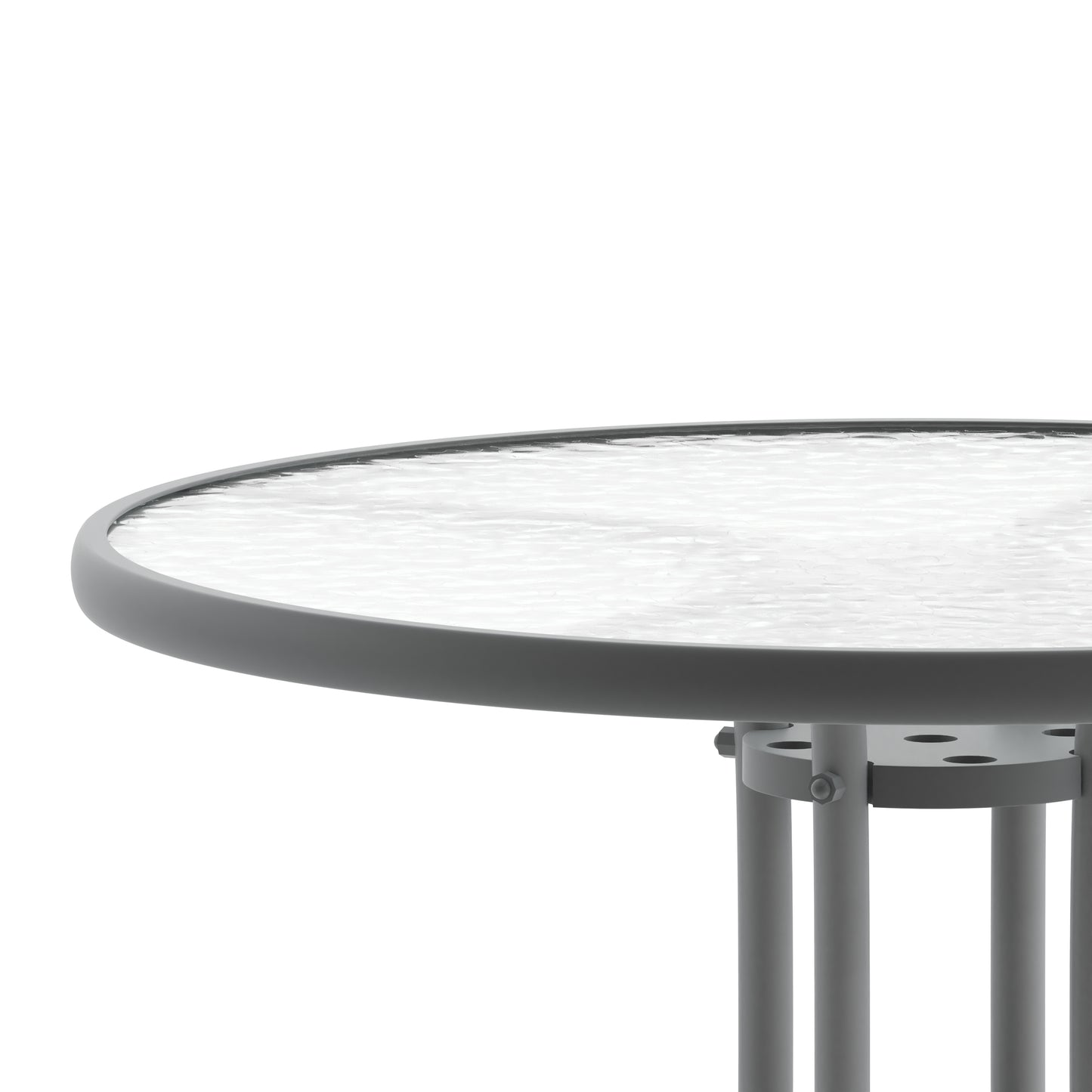 31.5RD Silver Patio Table TLH-070-2-SV-GG