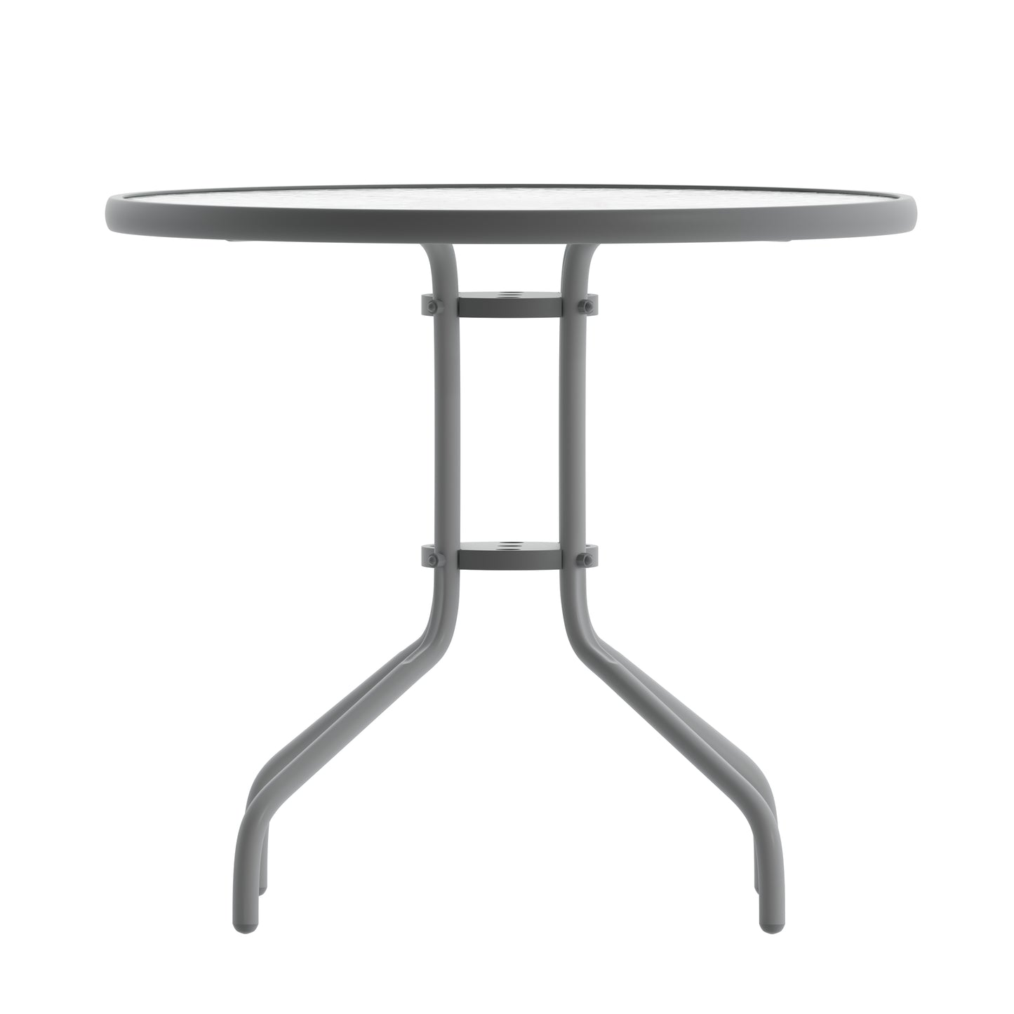 31.5RD Silver Patio Table TLH-070-2-SV-GG