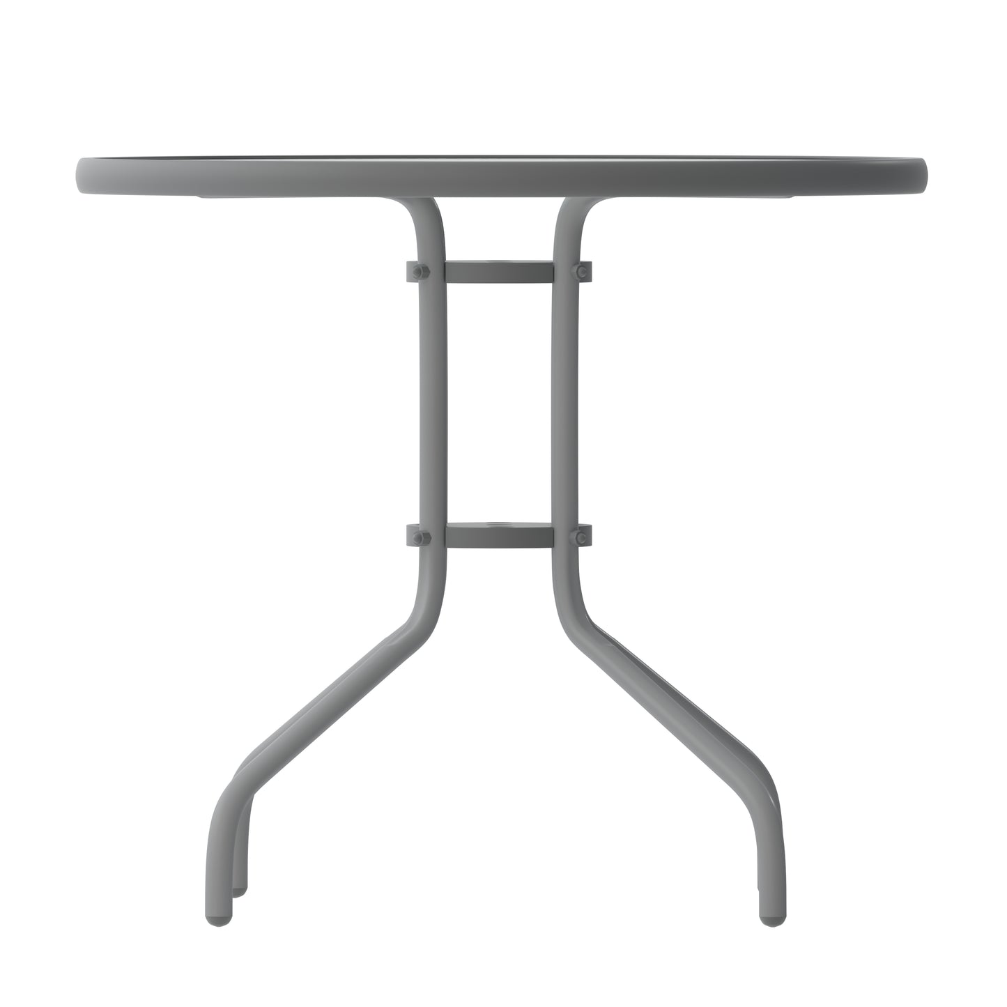 31.5RD Silver Patio Table TLH-070-2-SV-GG