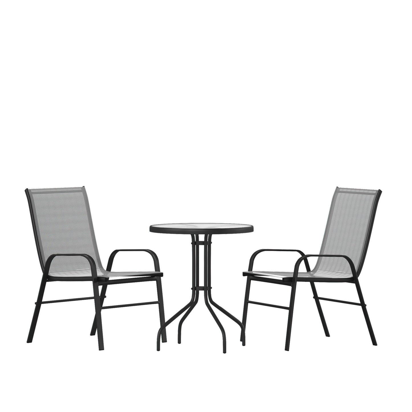 23.75" Round Gray Patio Set TLH-0701303C-GY-GG