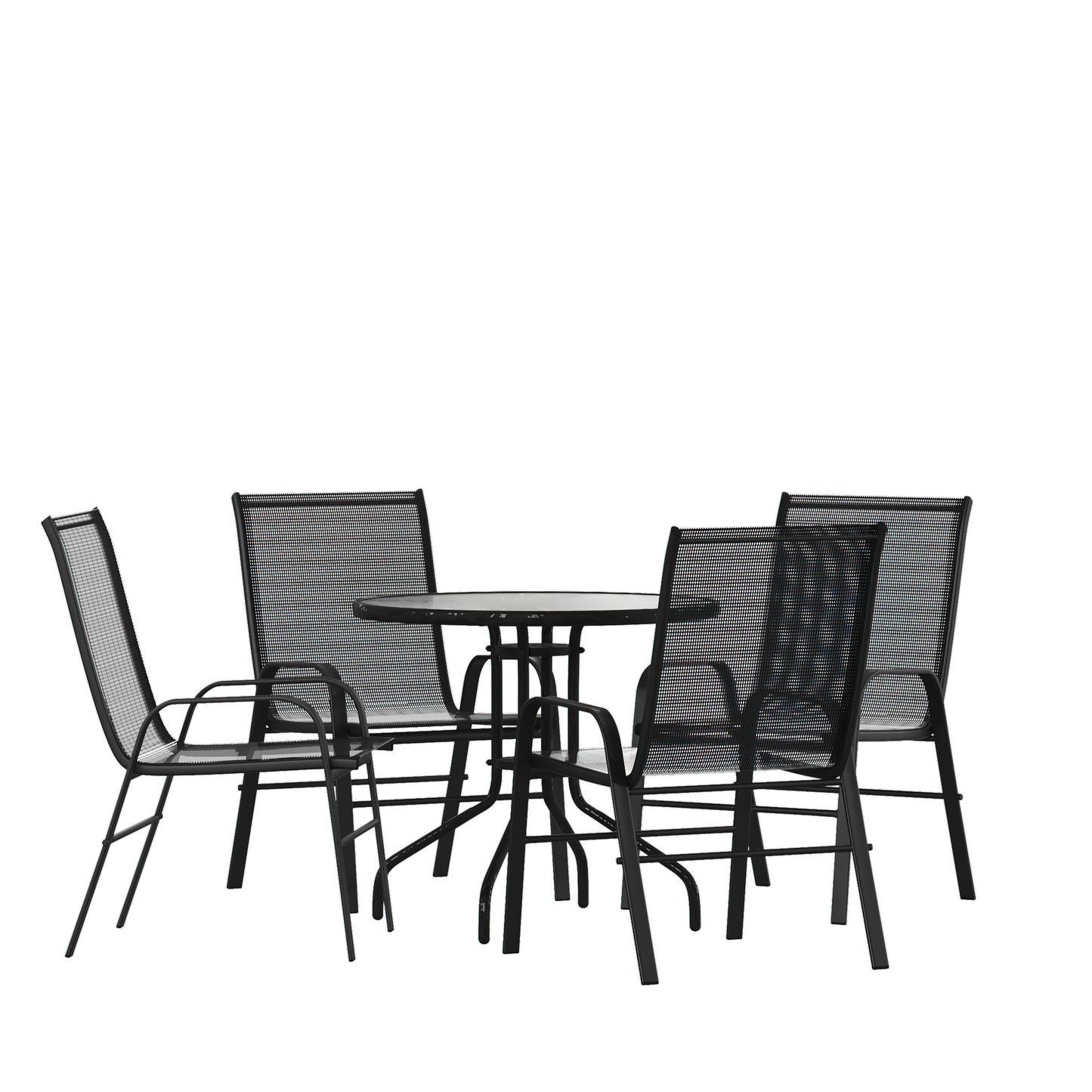 31.5" Round Black Patio Set TLH-0702303C-GG