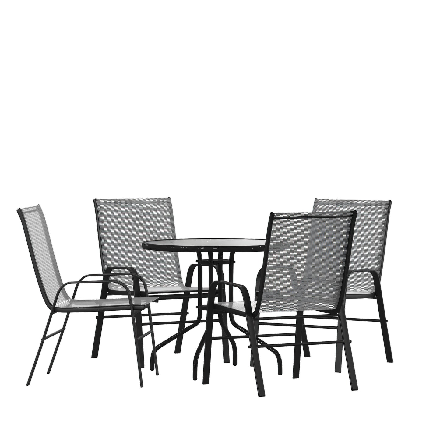 31.5" Round Gray Patio Set TLH-0702303C-GY-GG