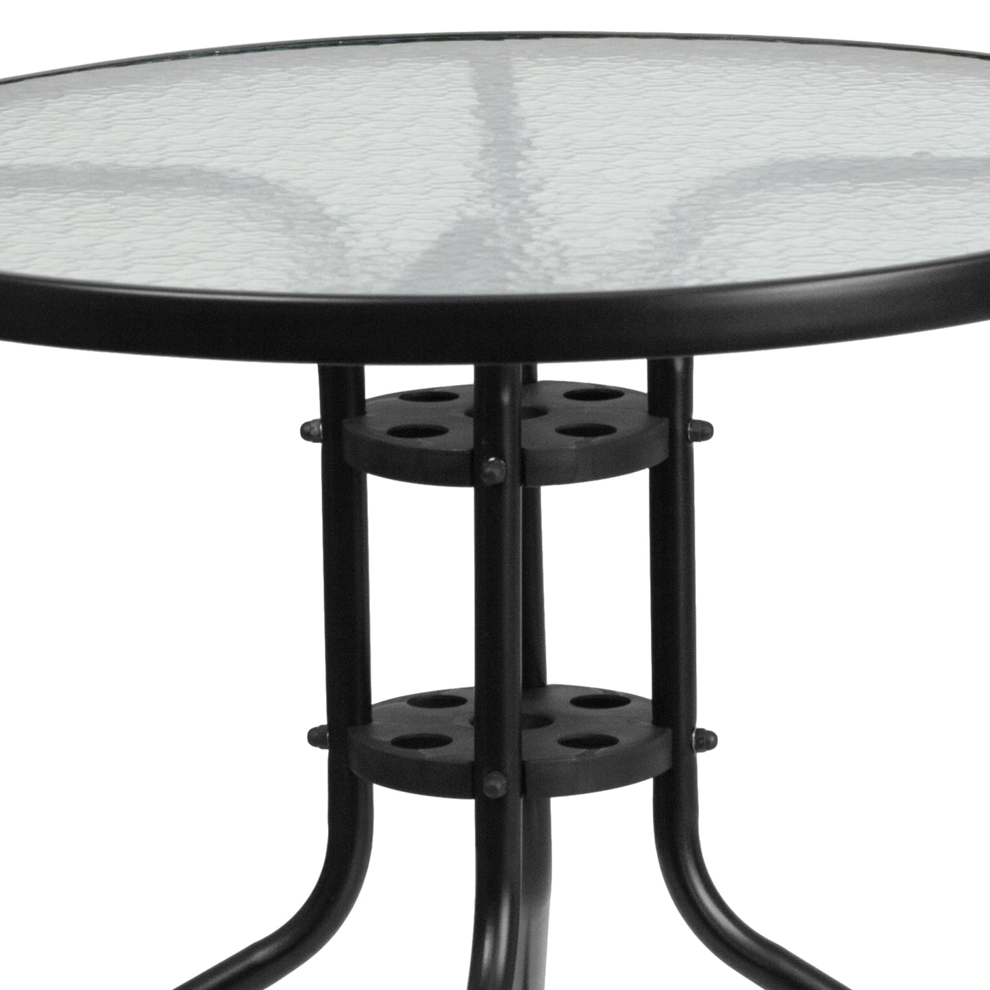 31.5RD Black Patio Table Set TLH-072RD-017CBK4-GG