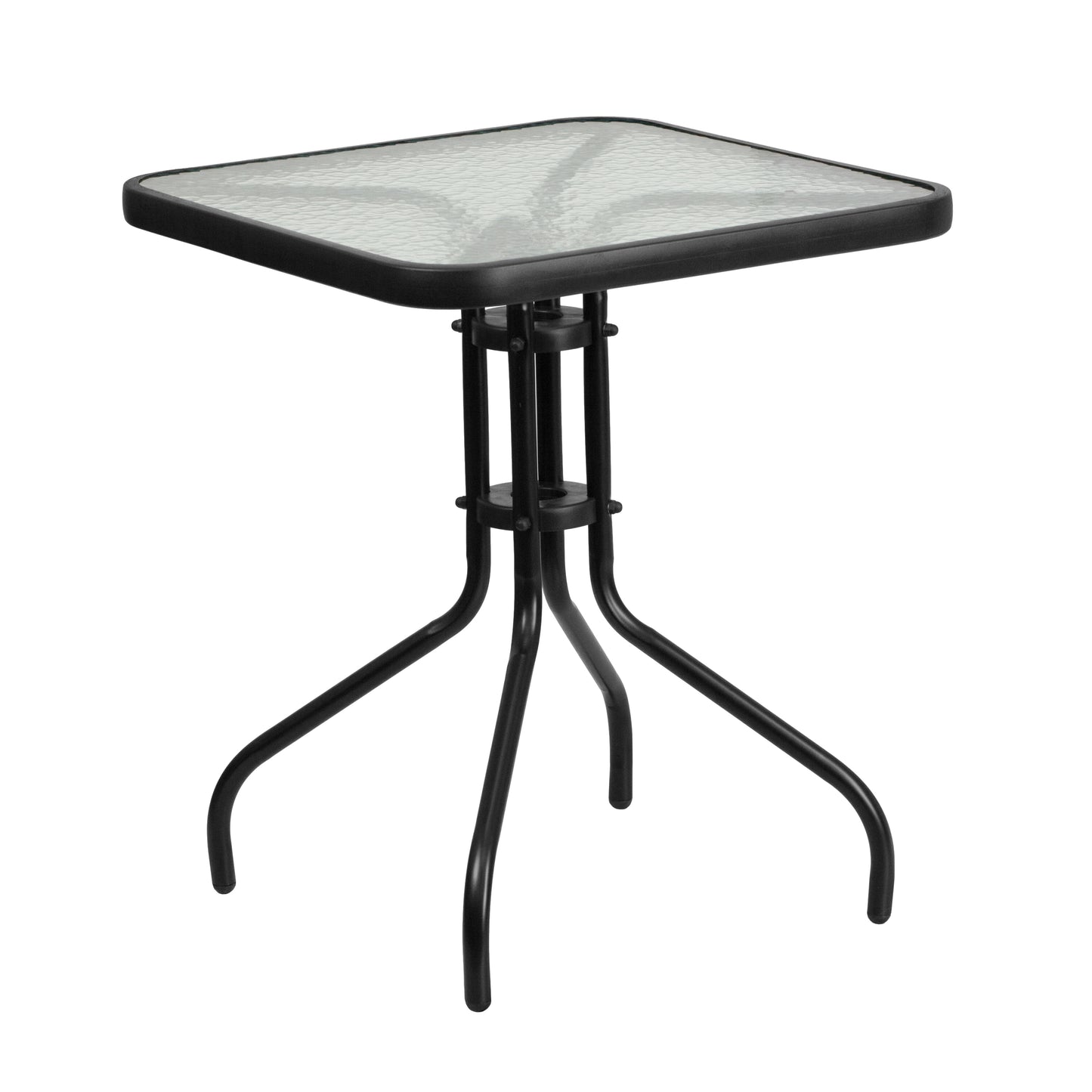 23.5SQ Black Patio Table Set TLH-0731SQ-037BK2-GG