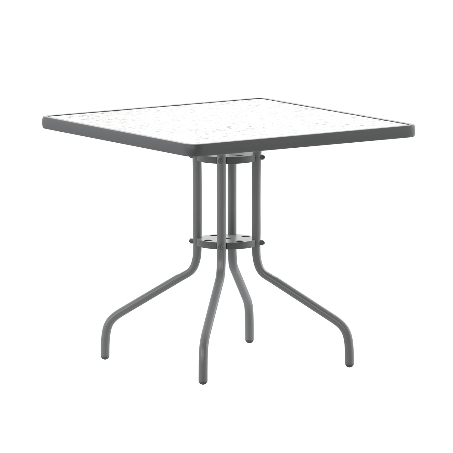 31.5SQ Silver Patio Table TLH-073A-2-SV-GG