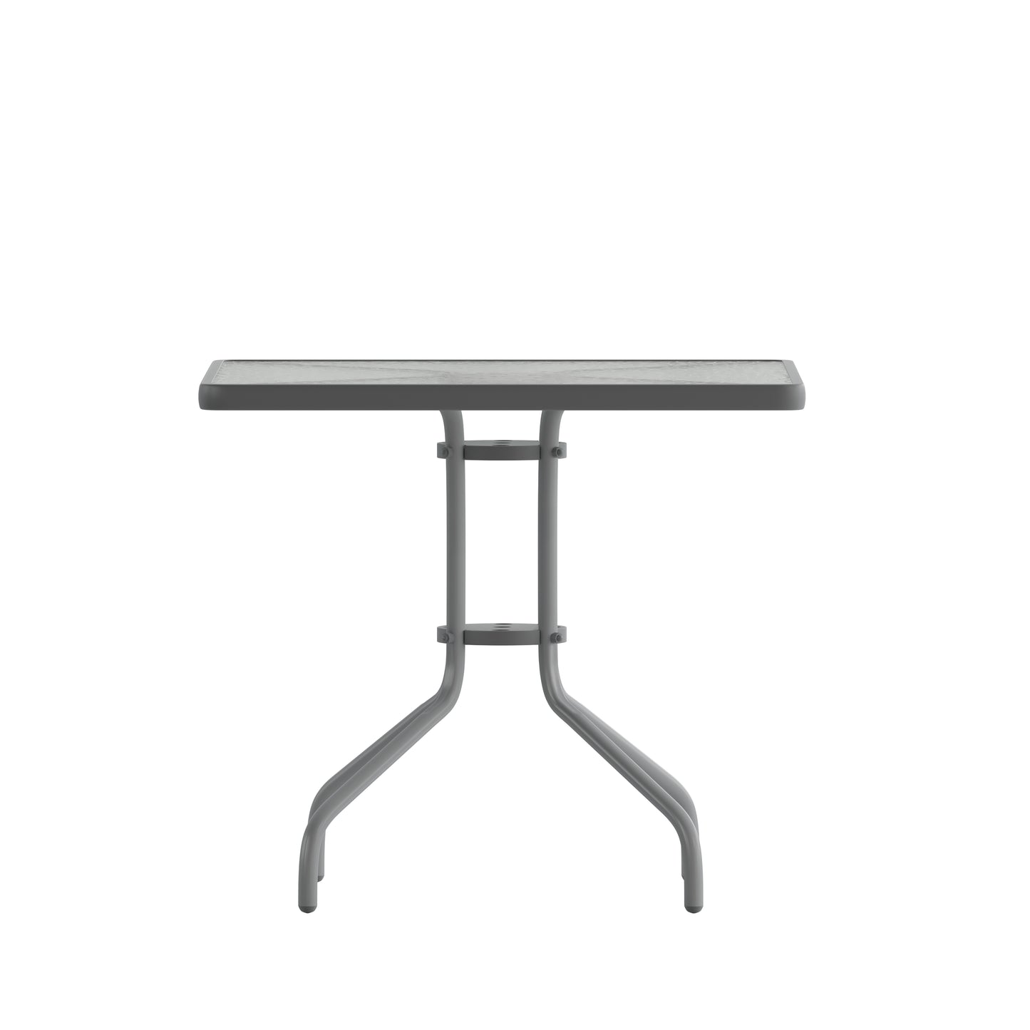 31.5SQ Silver Patio Table TLH-073A-2-SV-GG