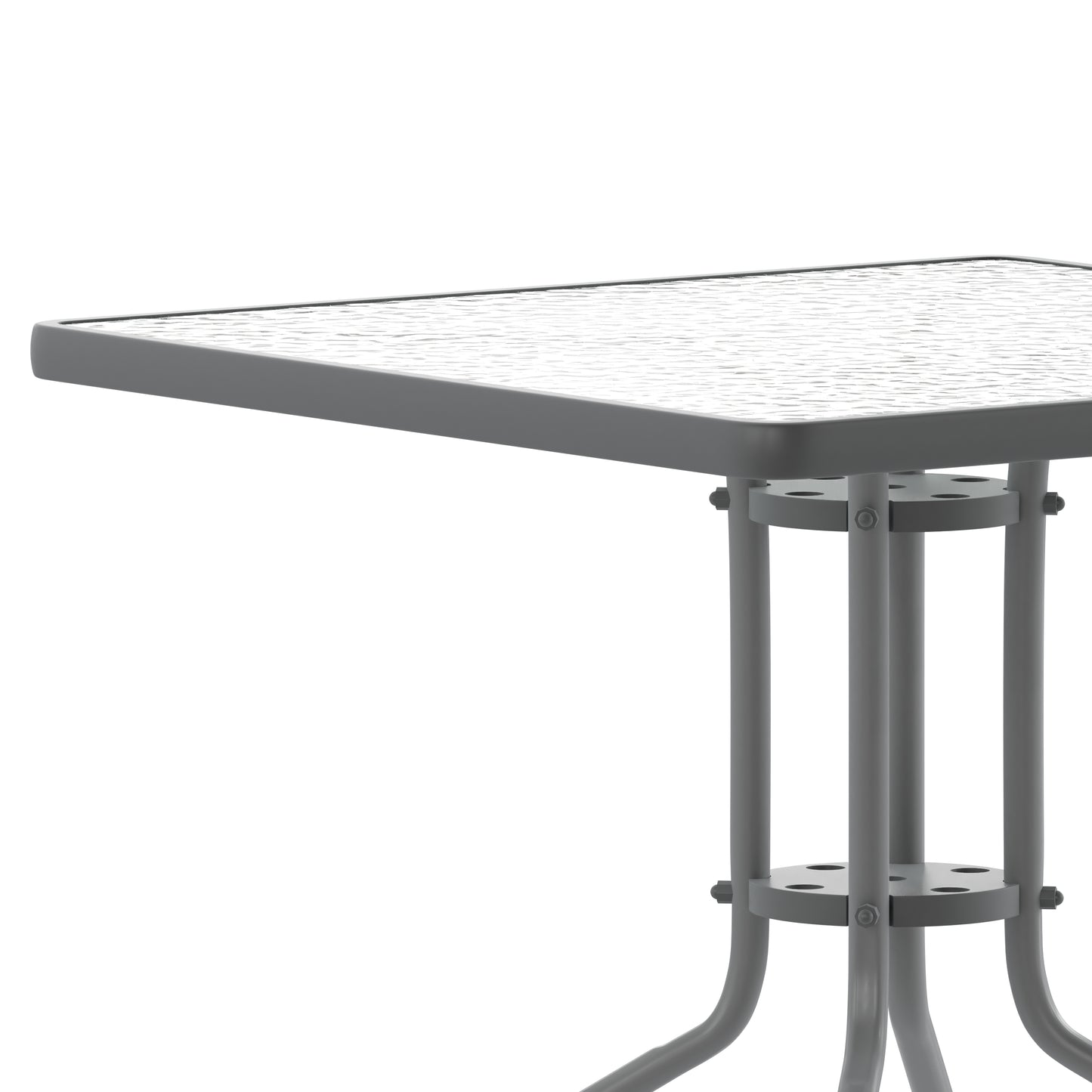 31.5SQ Silver Patio Table TLH-073A-2-SV-GG