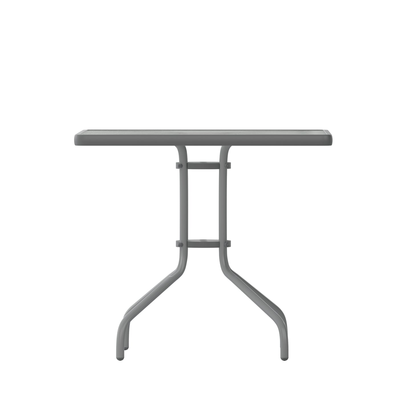 31.5SQ Silver Patio Table TLH-073A-2-SV-GG