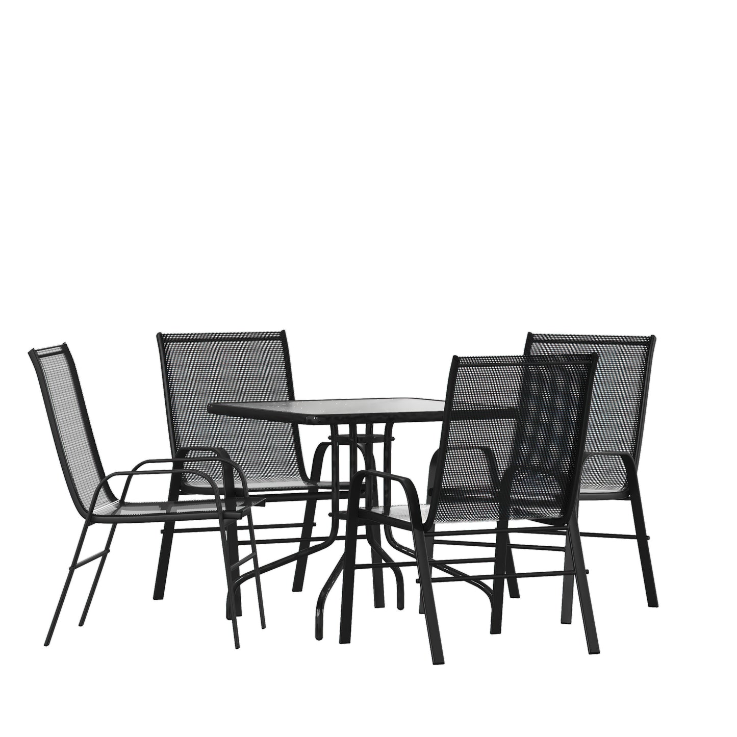 31.5" Square Black Patio Set TLH-073A2303C-GG