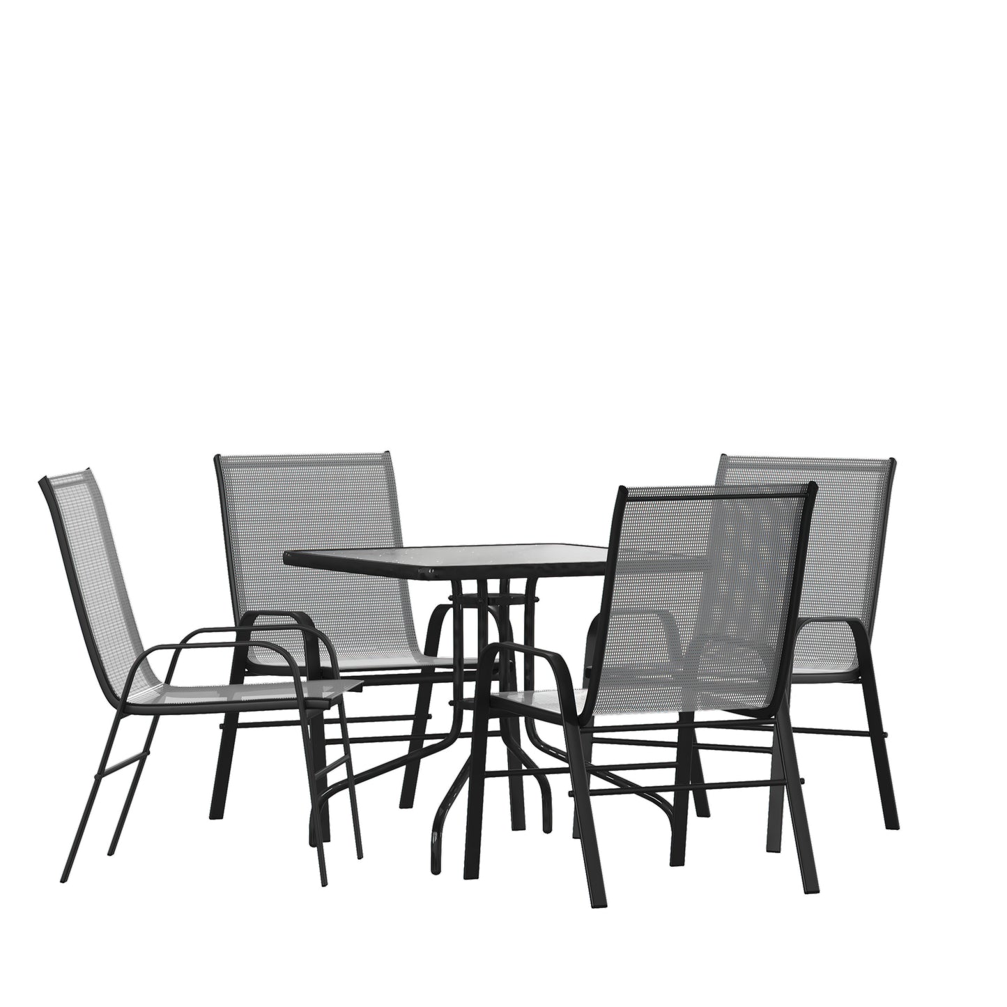 31.5" Square Gray Patio Set TLH-073A2303C-GY-GG