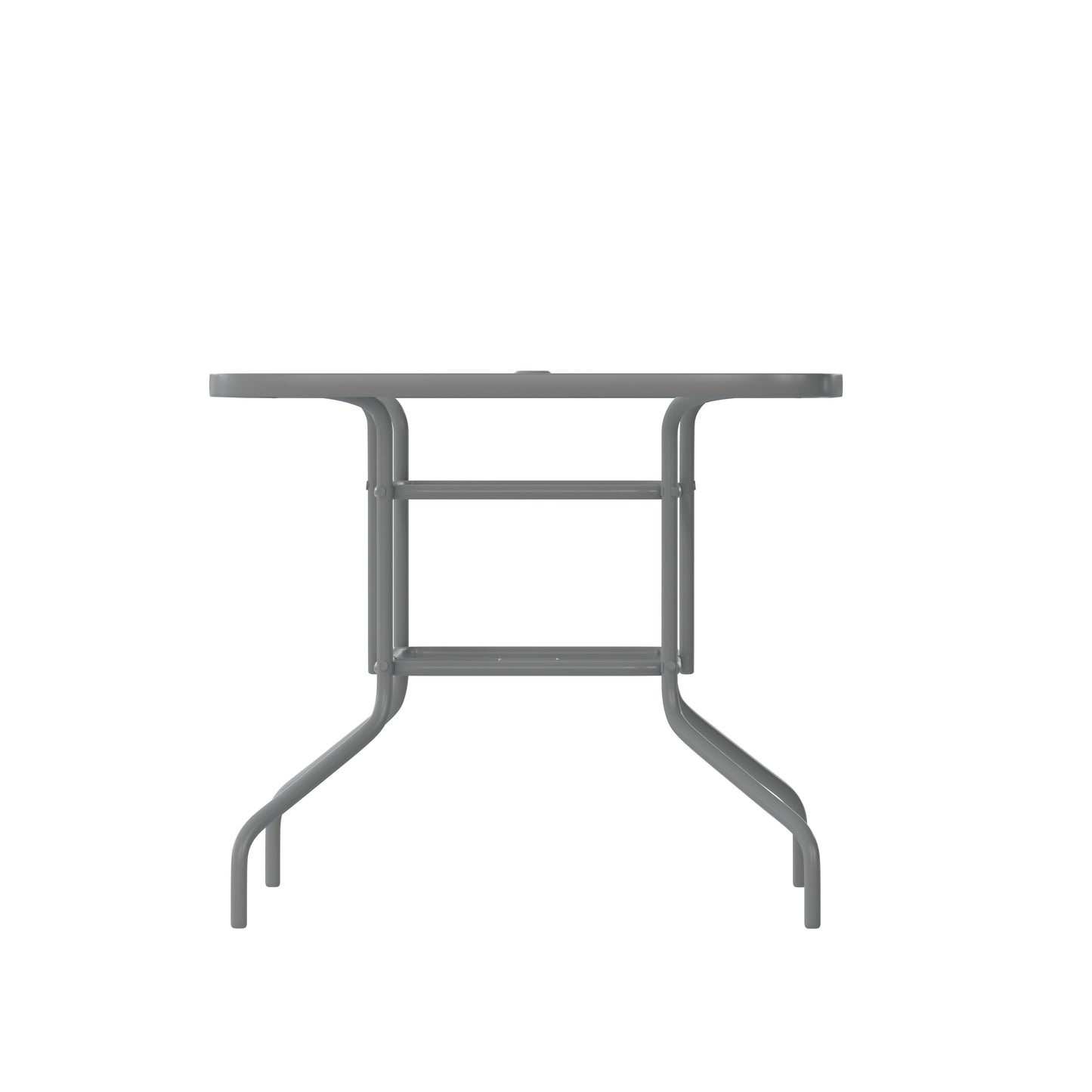 55x31.5 Silver Patio Table TLH-089-SV-GG