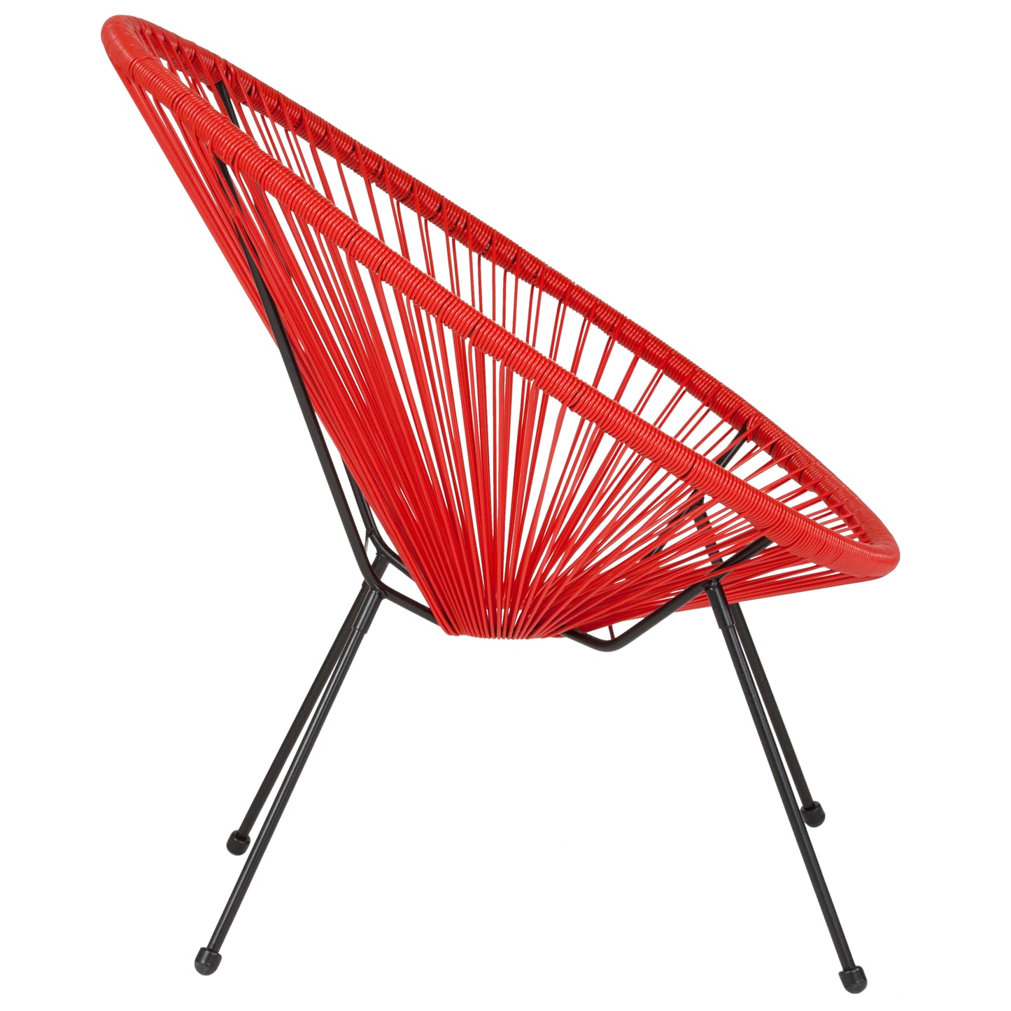 Red Bungee Oval Lounge Chair TLH-094-RED-GG