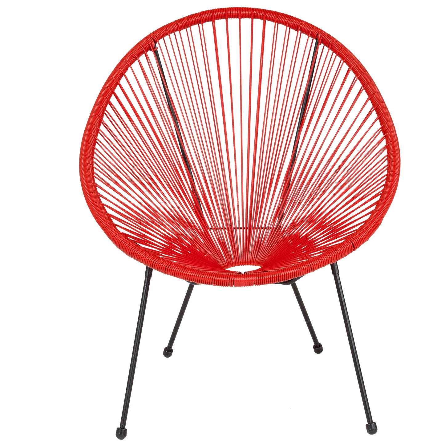 Red Bungee Oval Lounge Chair TLH-094-RED-GG