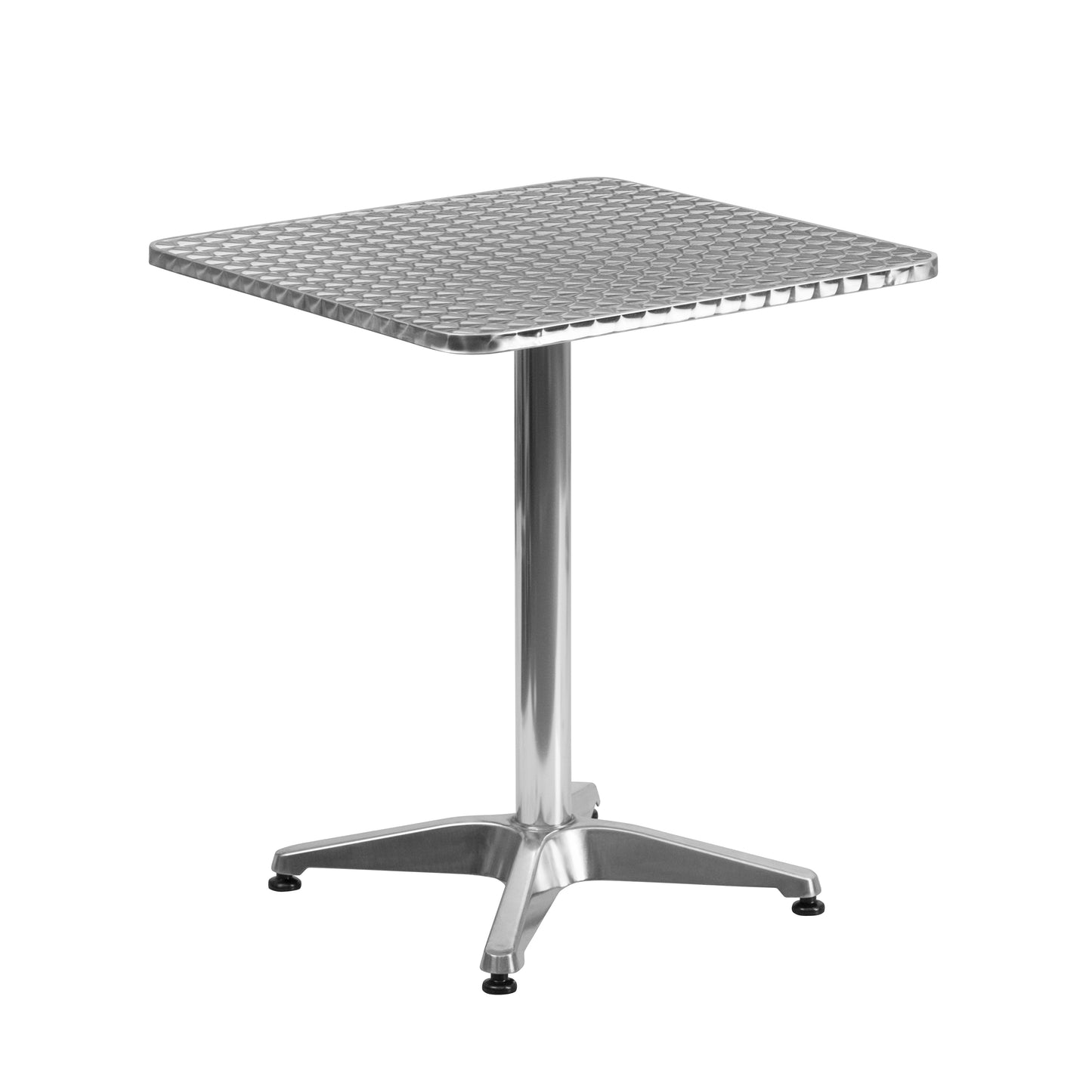 23.5SQ Aluminum Table/4 Chairs TLH-ALUM-24SQ-020BGECHR4-GG