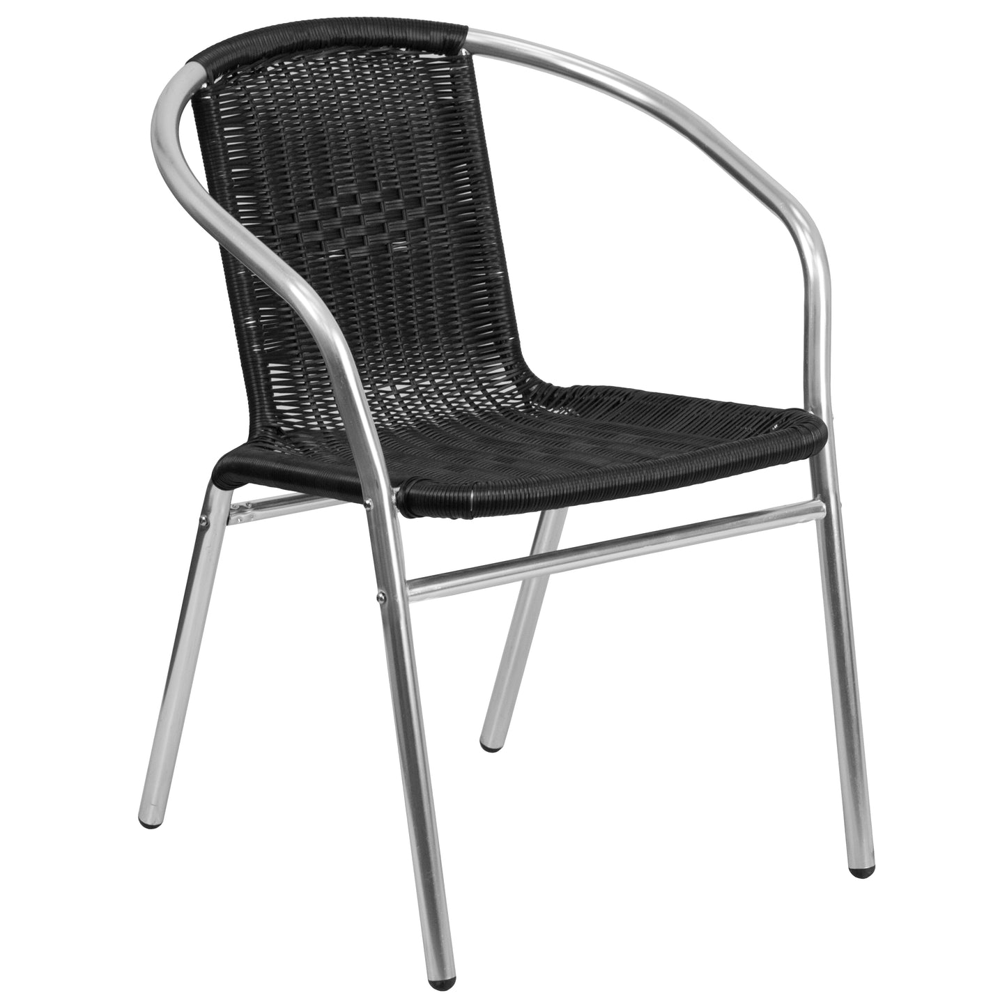 23.5SQ Aluminum Table/2 Chairs TLH-ALUM-24SQ-020BKCHR2-GG