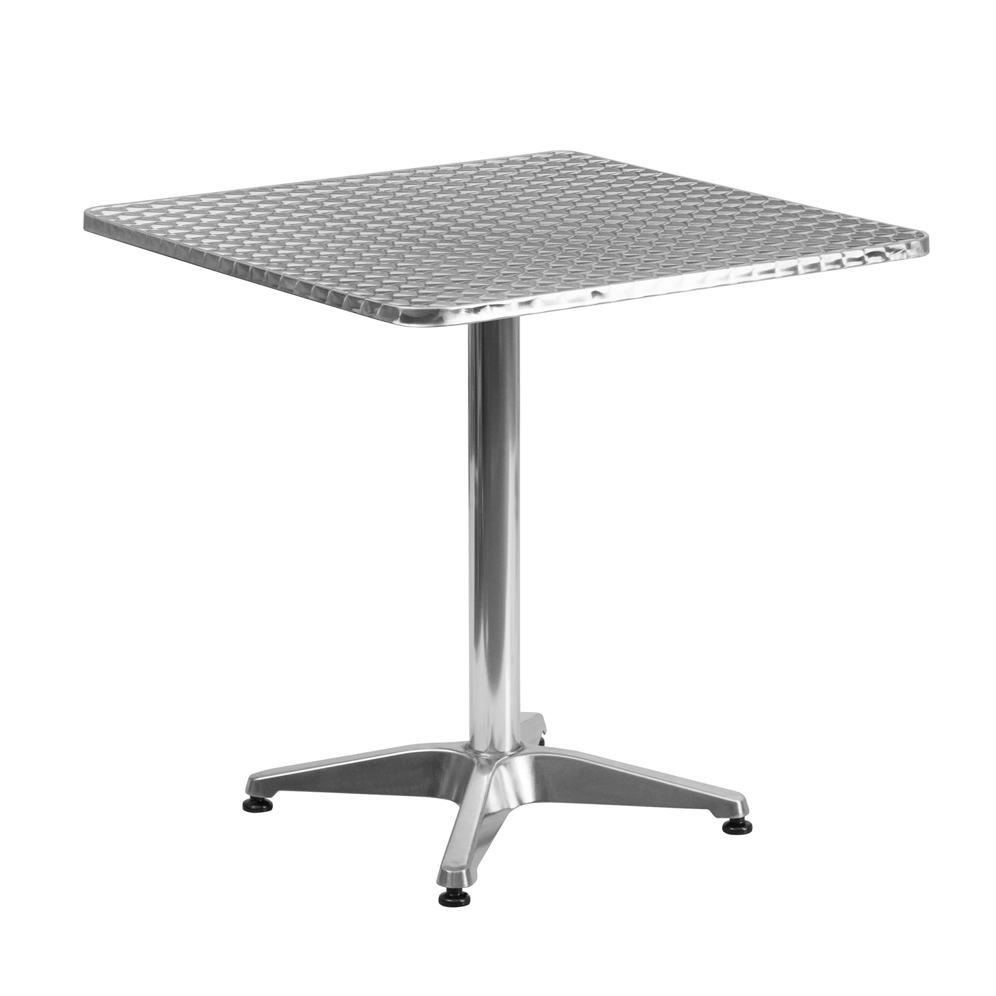 27.5SQ Aluminum Table Set TLH-ALUM-28SQ-017BCHR2-GG