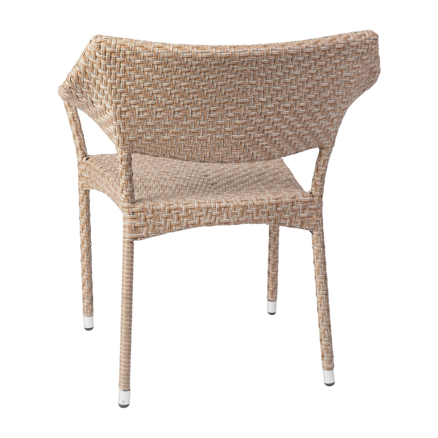 Modern Stackable Patio Dining Chair with Arms