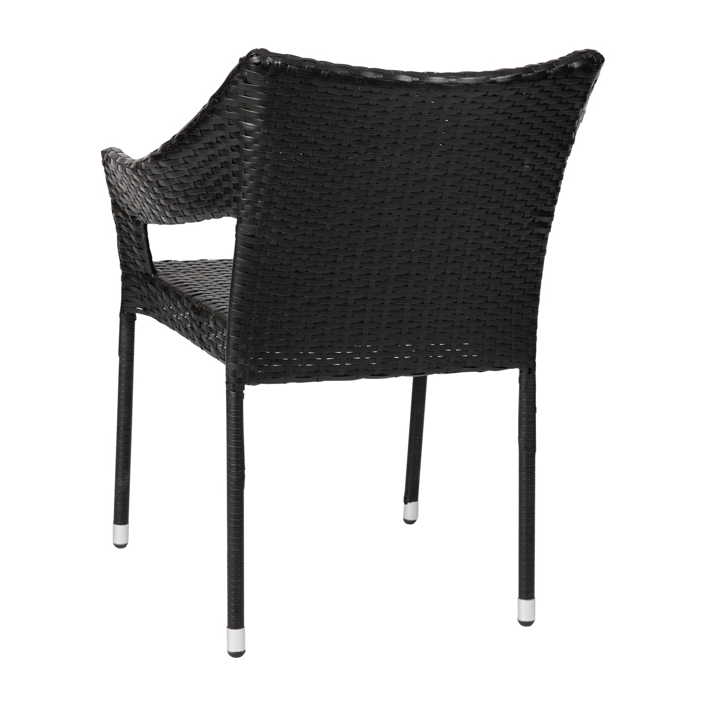 Black Patio Stack Chair TT-TT02-BK-GG