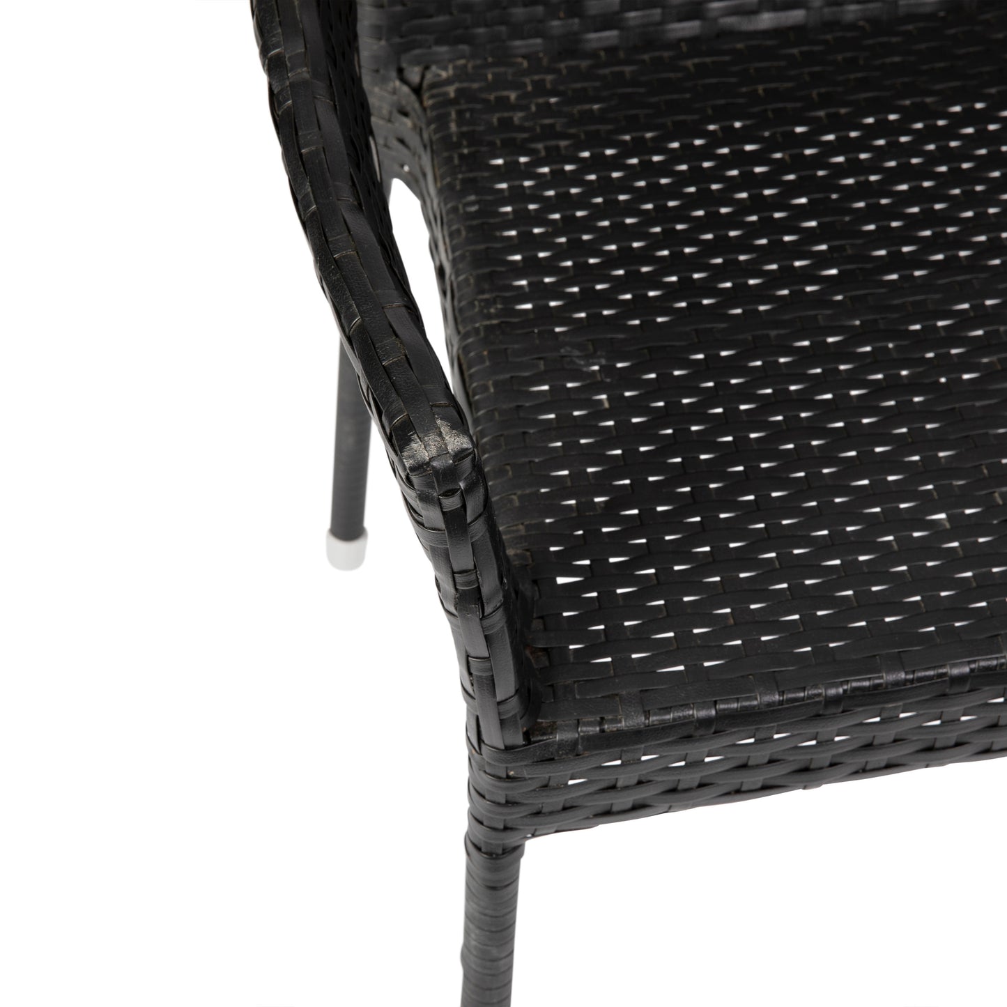 Black Patio Stack Chair TT-TT02-BK-GG