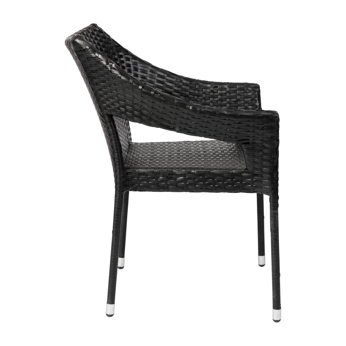 Black Patio Stack Chair TT-TT02-BK-GG