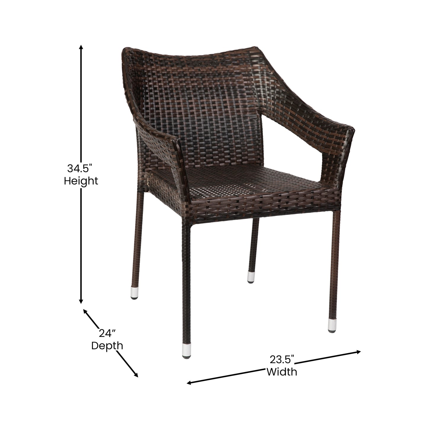 Espresso Patio Stack Chair TT-TT02-ESP-GG