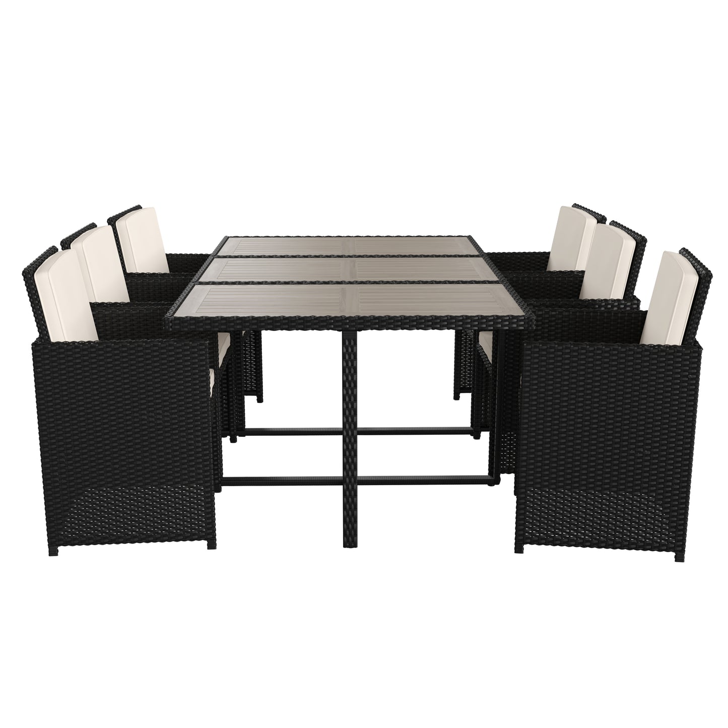 7 PC Gray/Black Patio Set TW-3WBE00-GY-GG