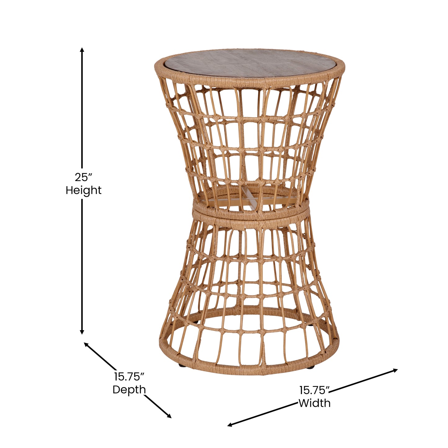 Natural Rattan Patio Table TW-VN015-16-NAT-GG