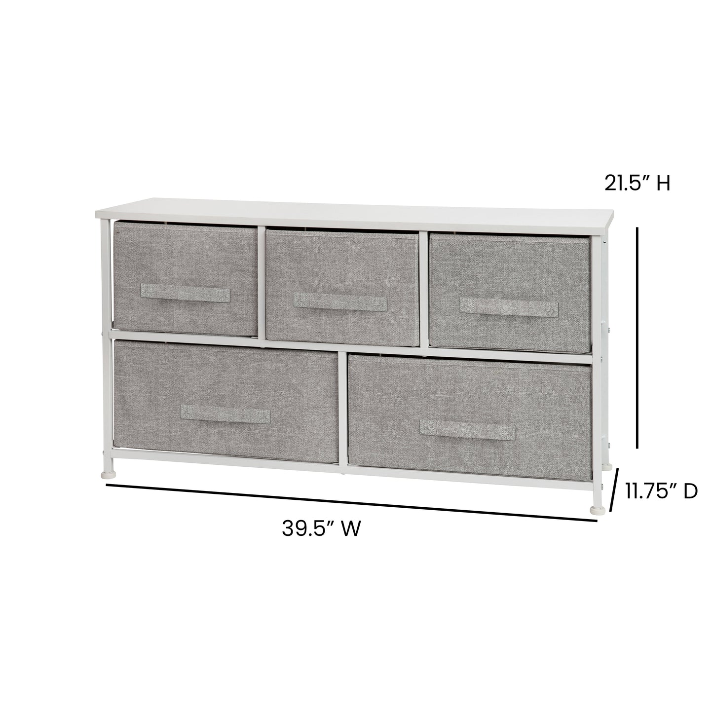 White/Gray Chest Organizer WX-5L206-X-WH-GR-GG