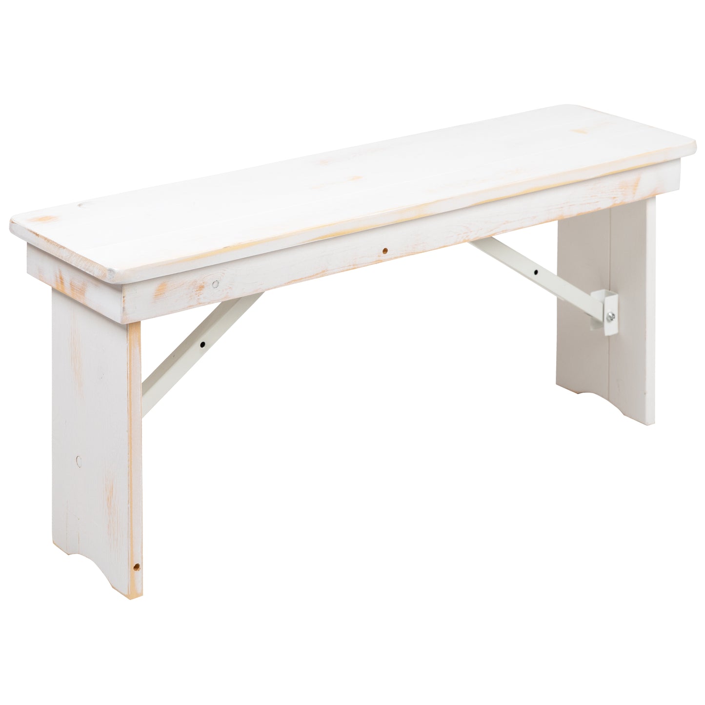 White 40"x12" Farm Bench XA-B-40X12-WH-GG