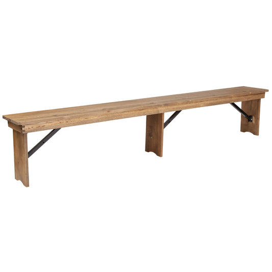 8'x12" Folding Farm Bench XA-B-96X12-L-GG