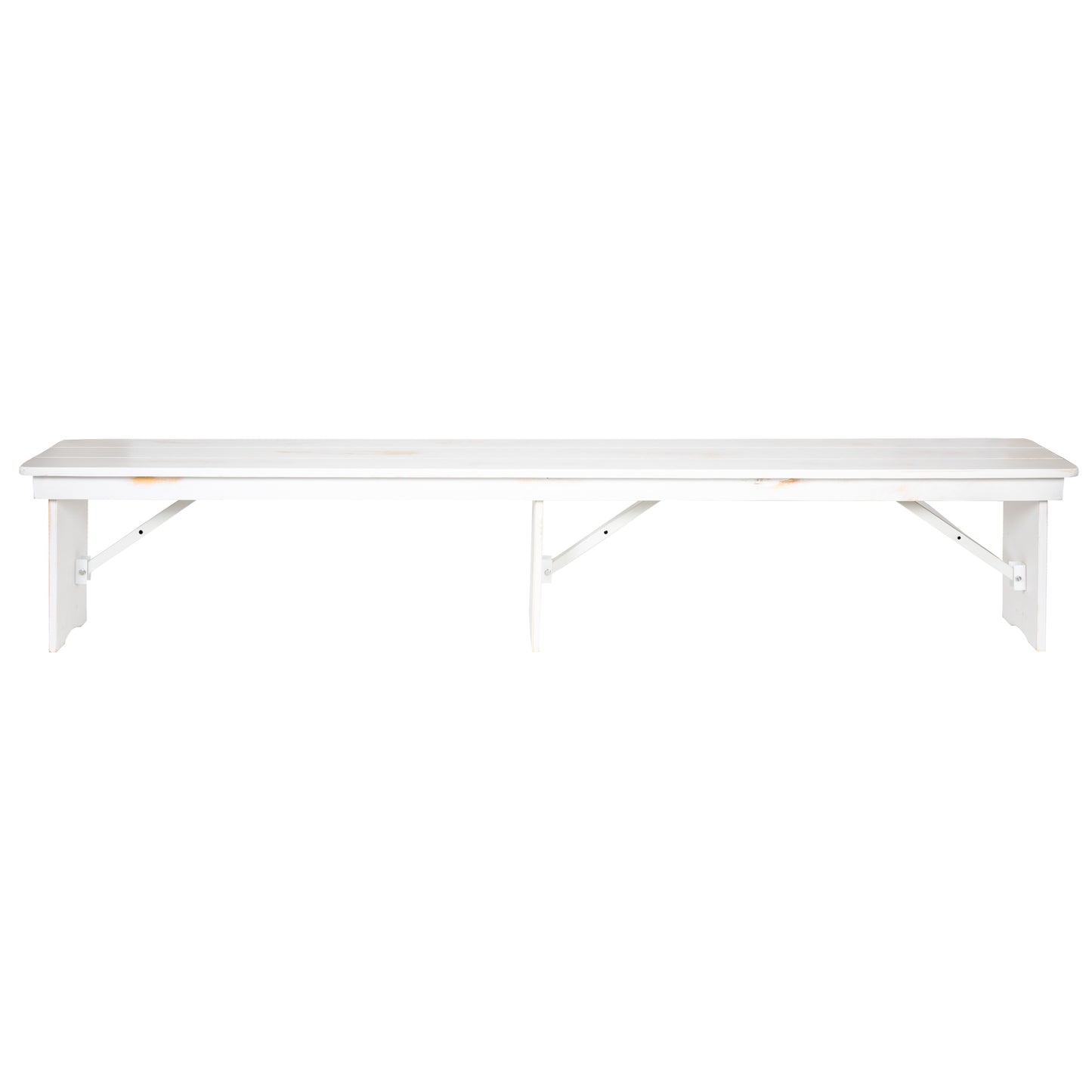 White 8'x12" Farm Bench XA-B-96X12-L-WH-GG