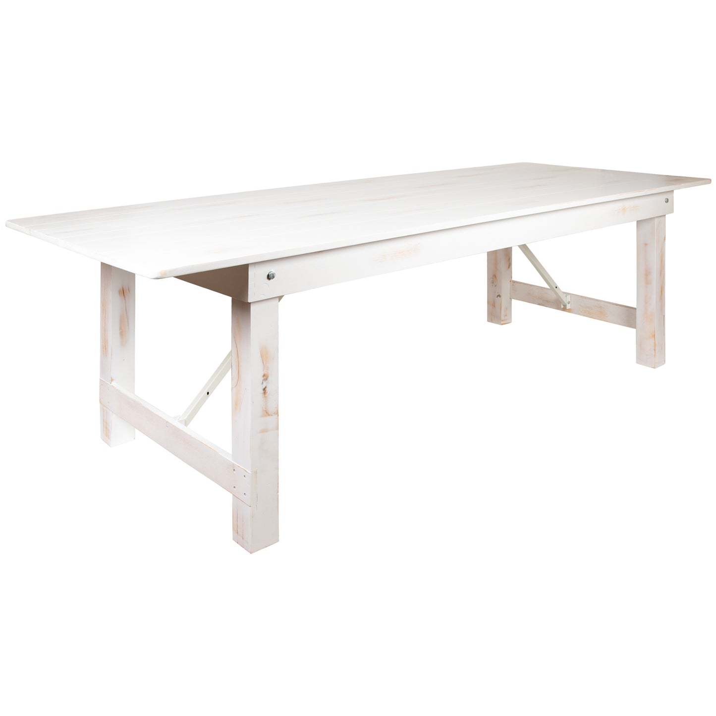 9'x40" White Farm Table XA-F-108X40-WH-GG