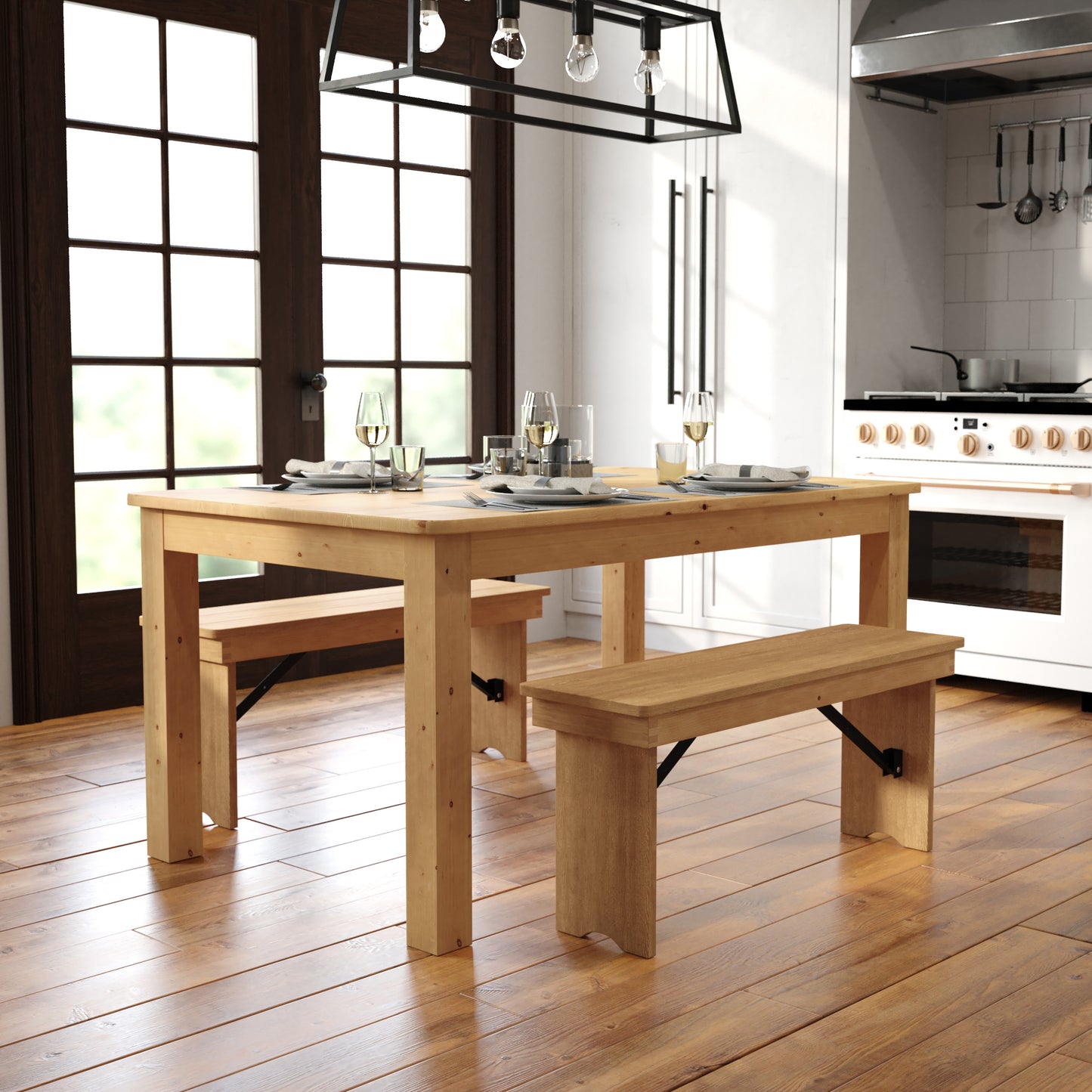 Rustic Style Farmhouse Dining Room Table