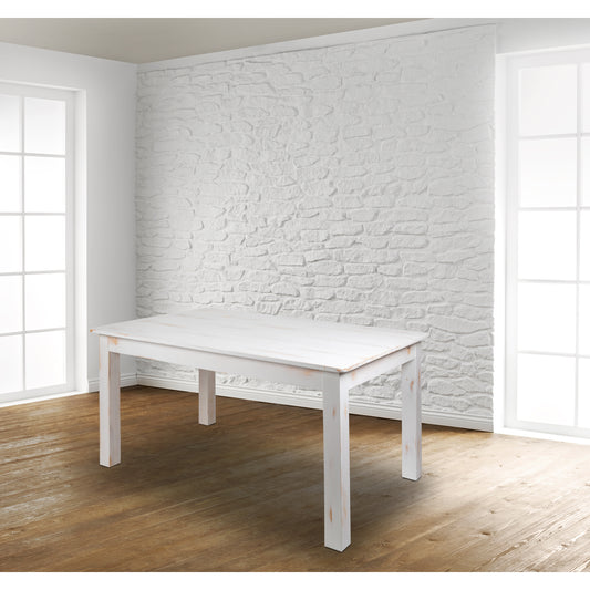 60x38 Rustic White Farm Table XA-F-60X38-WH-GG