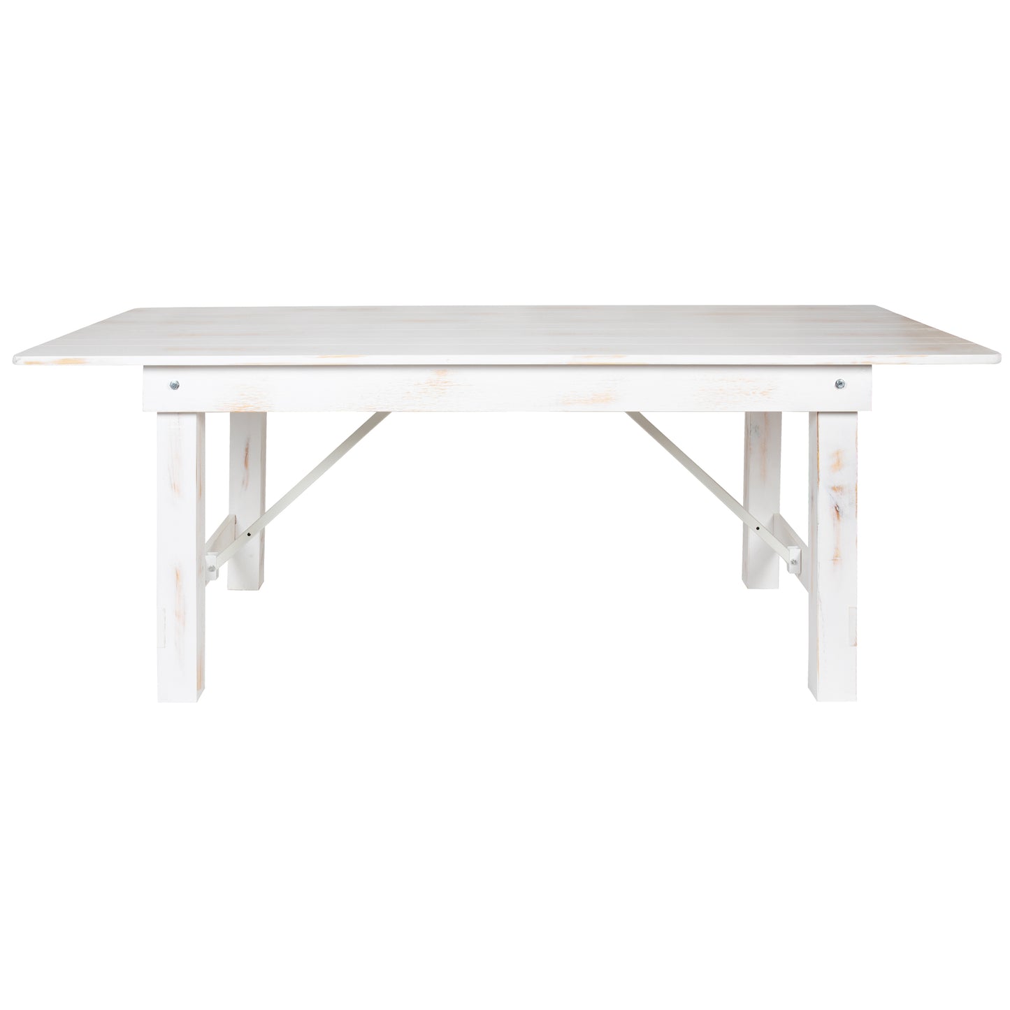 7'x40" White Farm Table XA-F-84X40-WH-GG