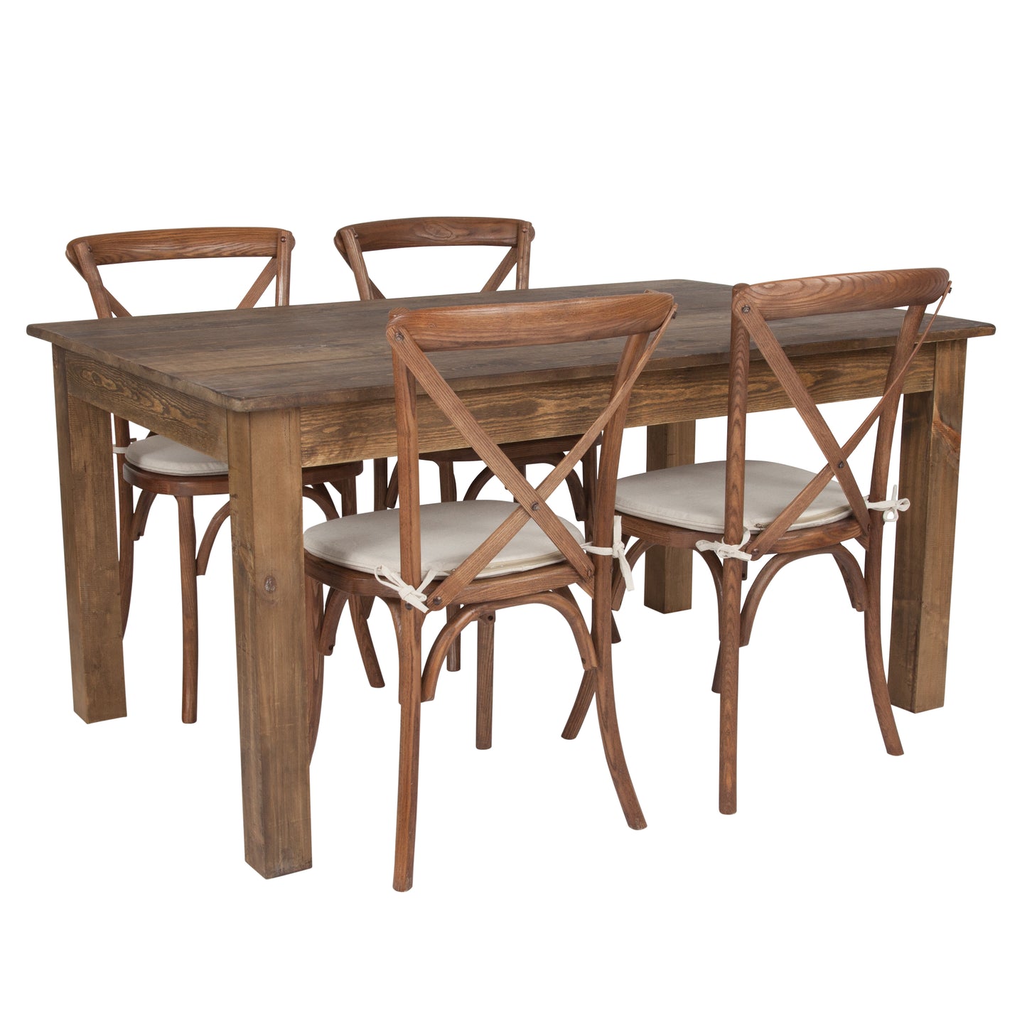 60x38 Farm Table/4 Chair Set XA-FARM-18-GG